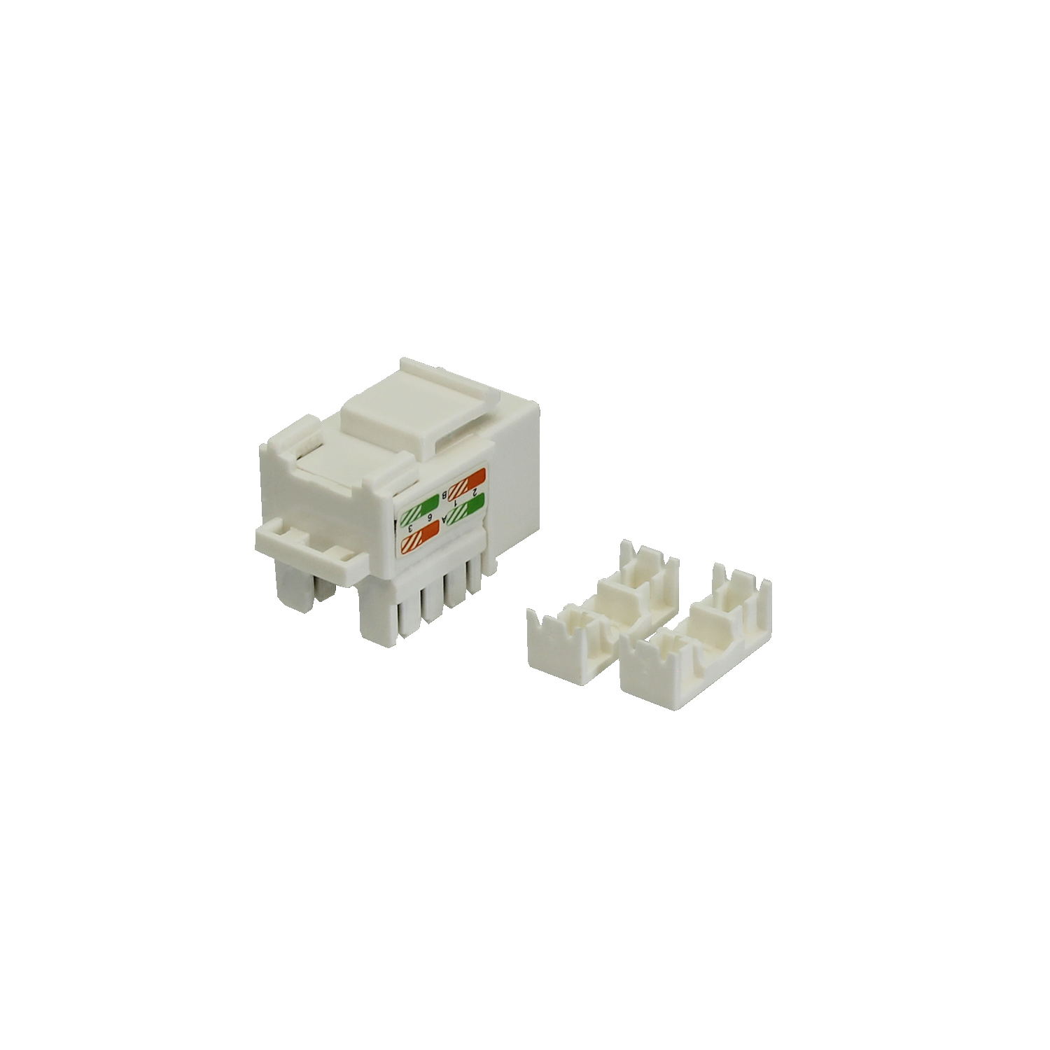 Cat6 RJ45 Keystone Jack - White
