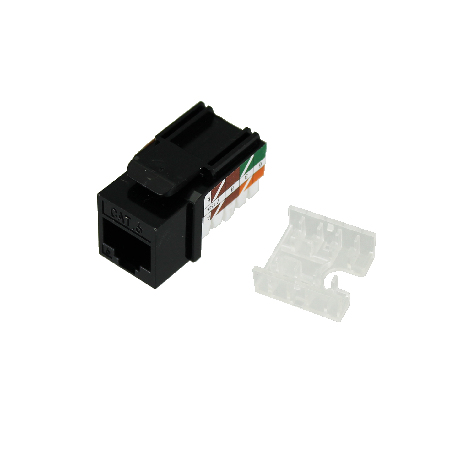 Cat6 Keystone Jack - Black