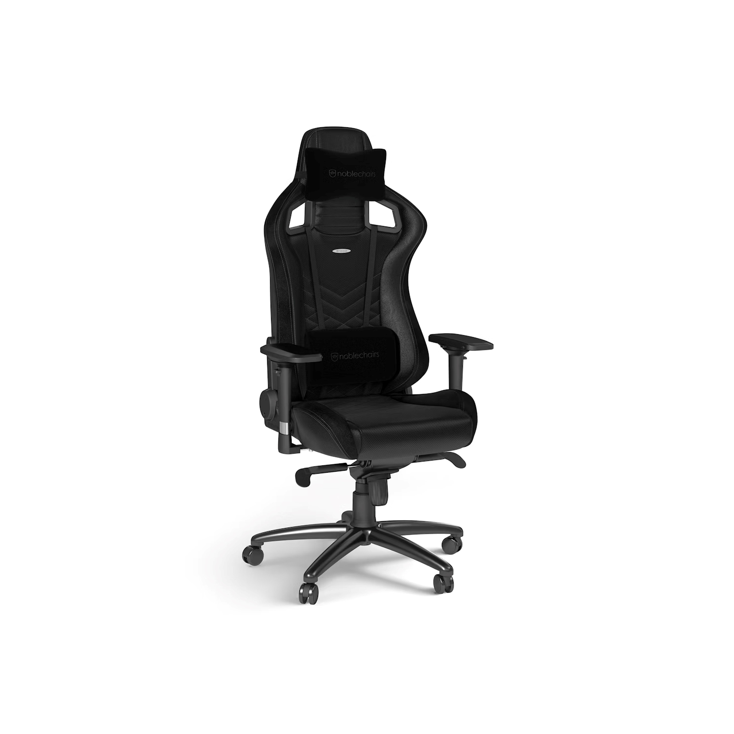 noblechairs EPIC Premium Gaming and Office Chair - Superior Ergonomics, Genuine Real Leather Upholstery, Supports up to 150 kg, Black