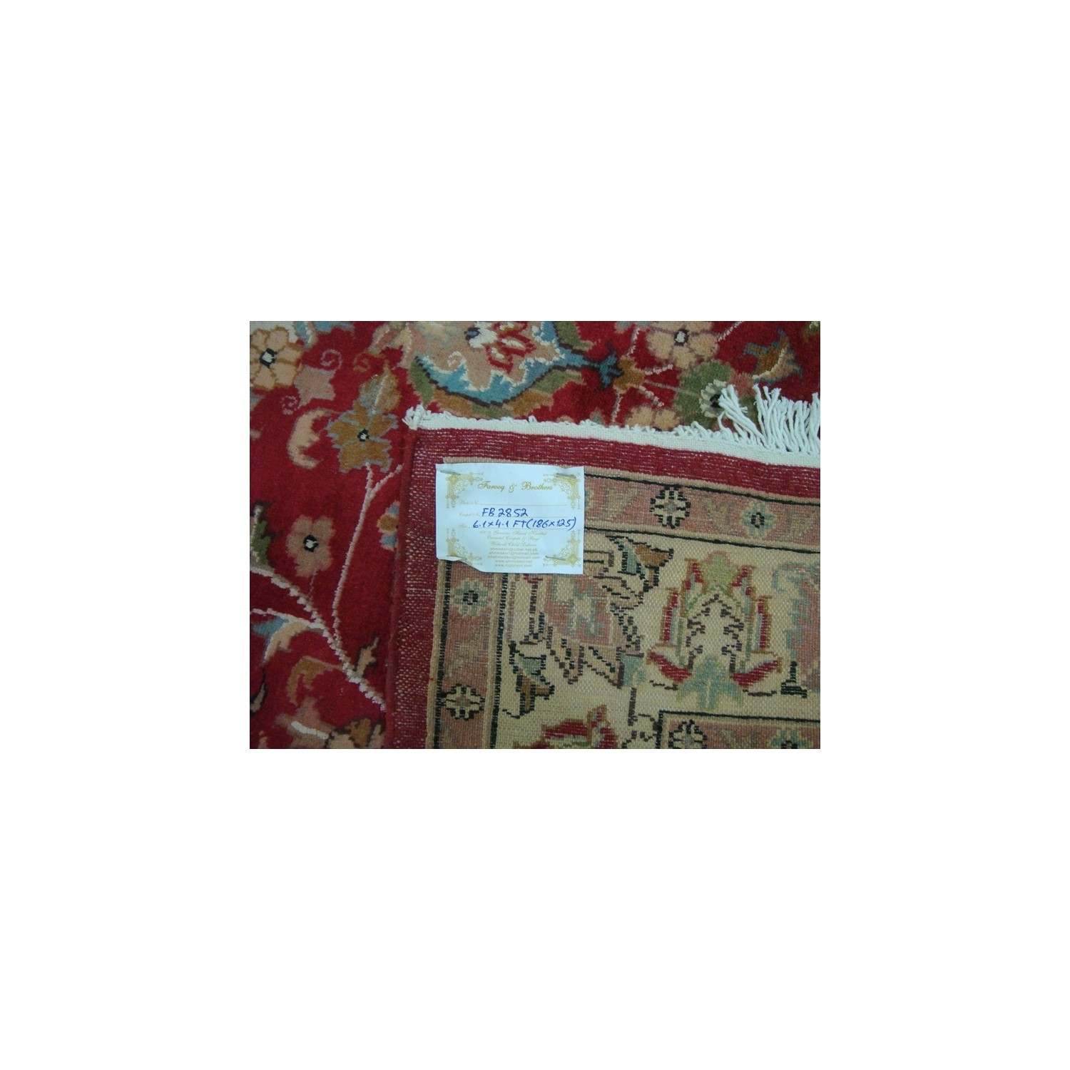 Ahmedani Love Beauty Floral Oriental Hand Knotted Wool Silk Carpet 6.1' x 4.1' Area Rug - Multi-Colour