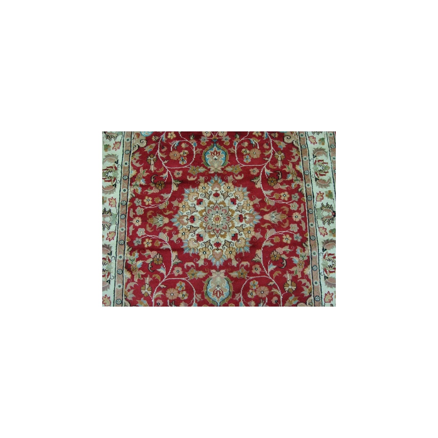 Ahmedani Love Beauty Floral Oriental Hand Knotted Wool Silk Carpet 6.1' x 4.1' Area Rug - Multi-Colour