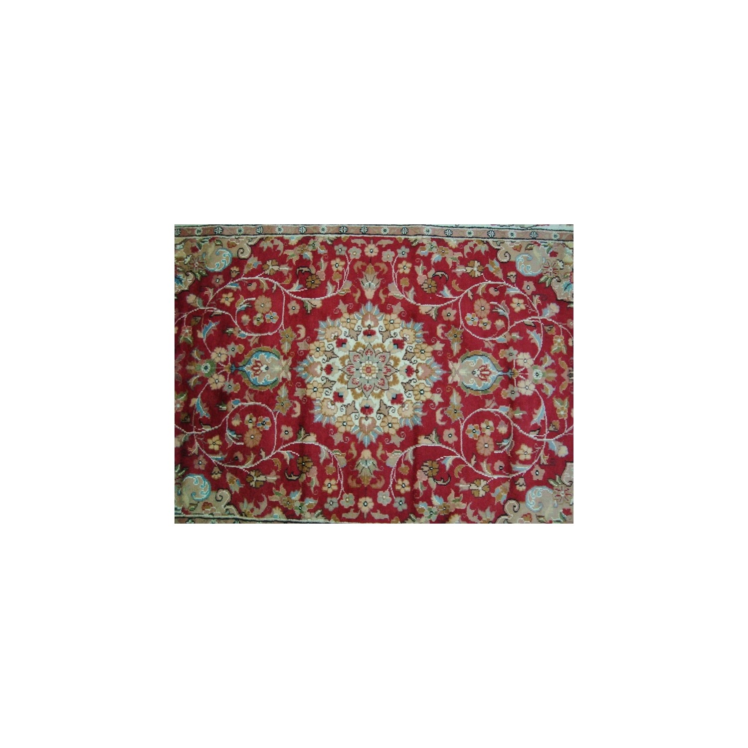 Ahmedani Love Beauty Floral Oriental Hand Knotted Wool Silk Carpet 6.1' x 4.1' Area Rug - Multi-Colour