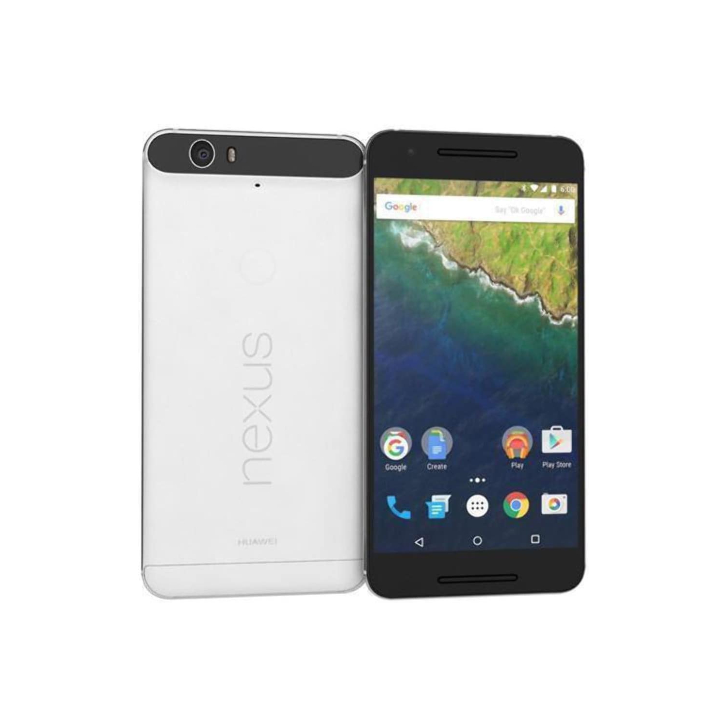 Refurbished (Good) - Huawei Google Nexus 6P 32GB Smartphone, Silver, Unlocked - Certified Refurbished