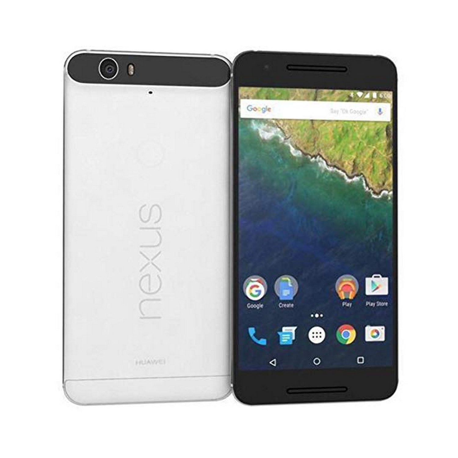 Refurbished (Excellent) - Huawei Google Nexus 6P 32GB Smartphone, Silver, Unlocked-Certified Refurbished