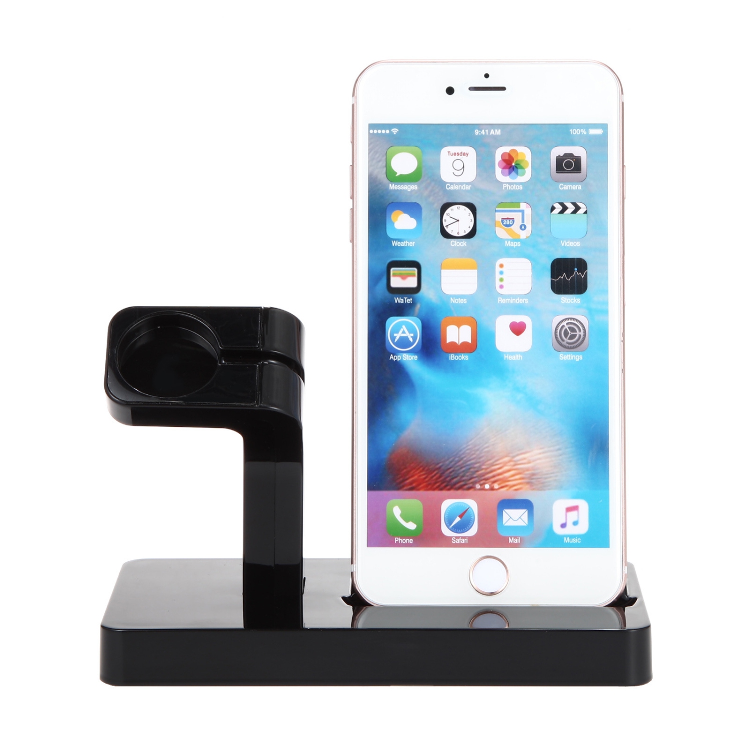Station de recharge rapide 2-en-1 pour iPhone 14/13/12/11/10/SE pour Apple Watch 9/8/7/6/SE/5/4/3/2 Support/socle Ultra