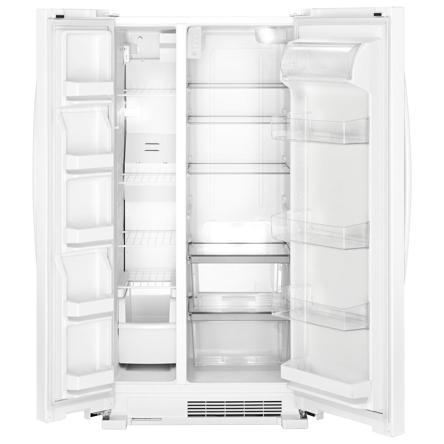 Réfrigérateur congélateur juxtaposé 21,7 pi³ 33 po à éclairage DEL de  Whirlpool (WRS312SNHW) - Blanc