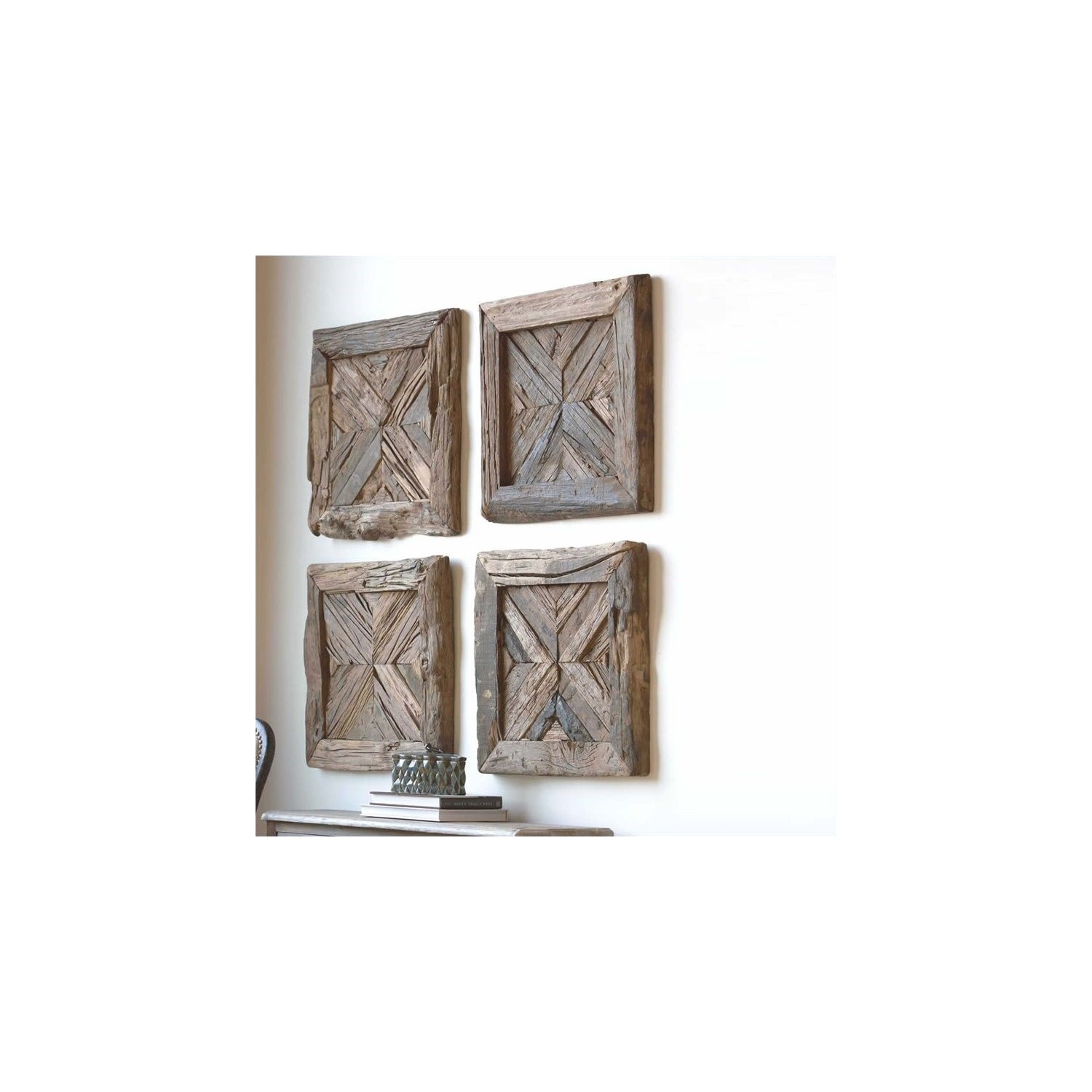 Uttermost Rennick Reclaimed Wood Wall Art in Rustic Pine