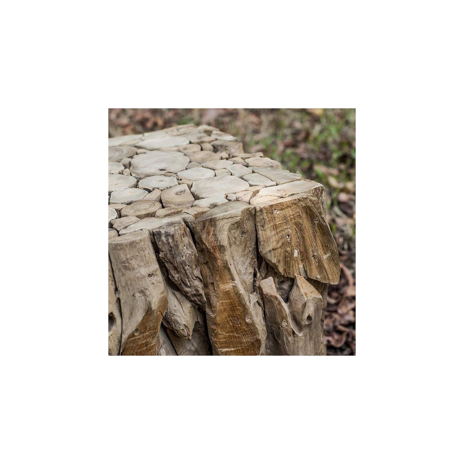 Uttermost Teak Root Bunching Cube in Teak Wood