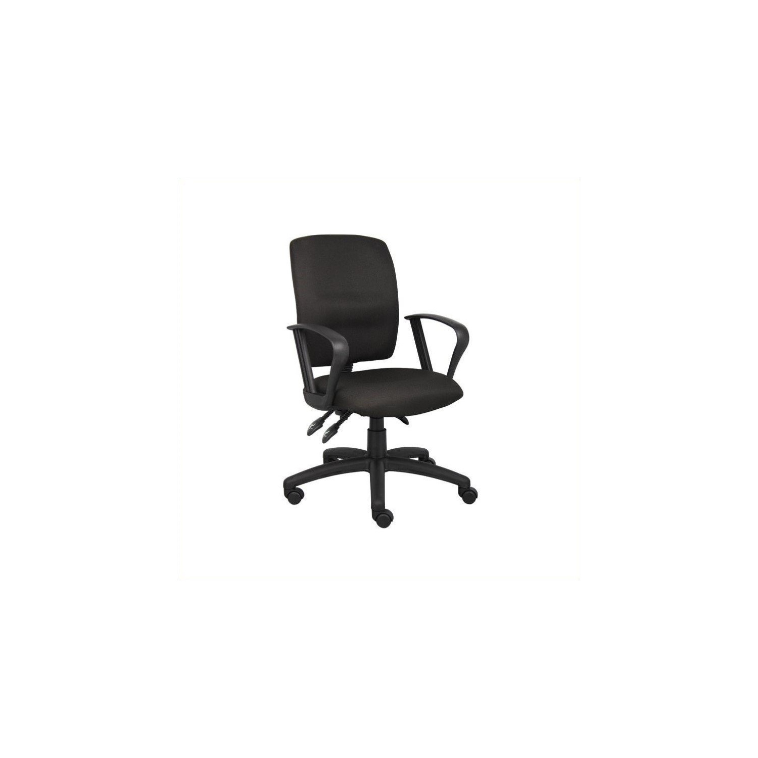 Boss Office Multi Function Task Office Chair with Loop Arms in Black