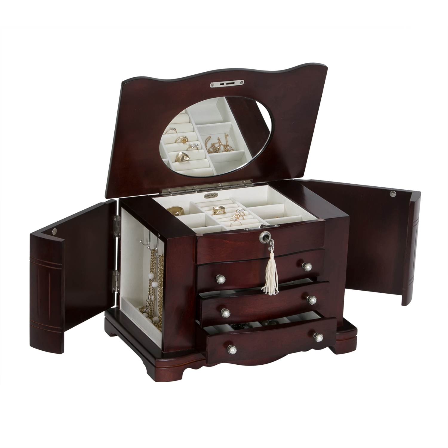 Mele Rita Jewelry Box in Mahogany