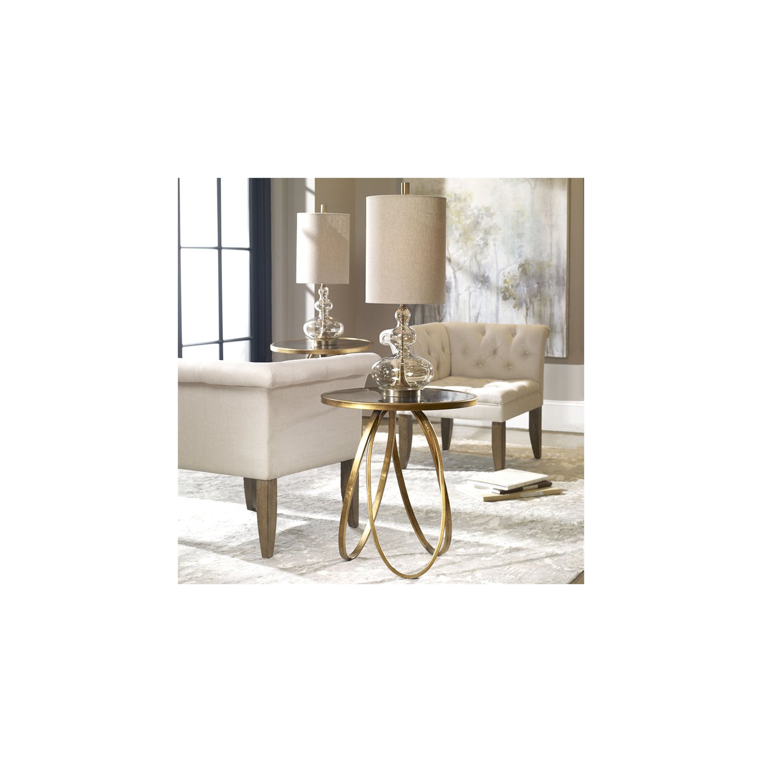 Uttermost Montrez Gold Accent Table