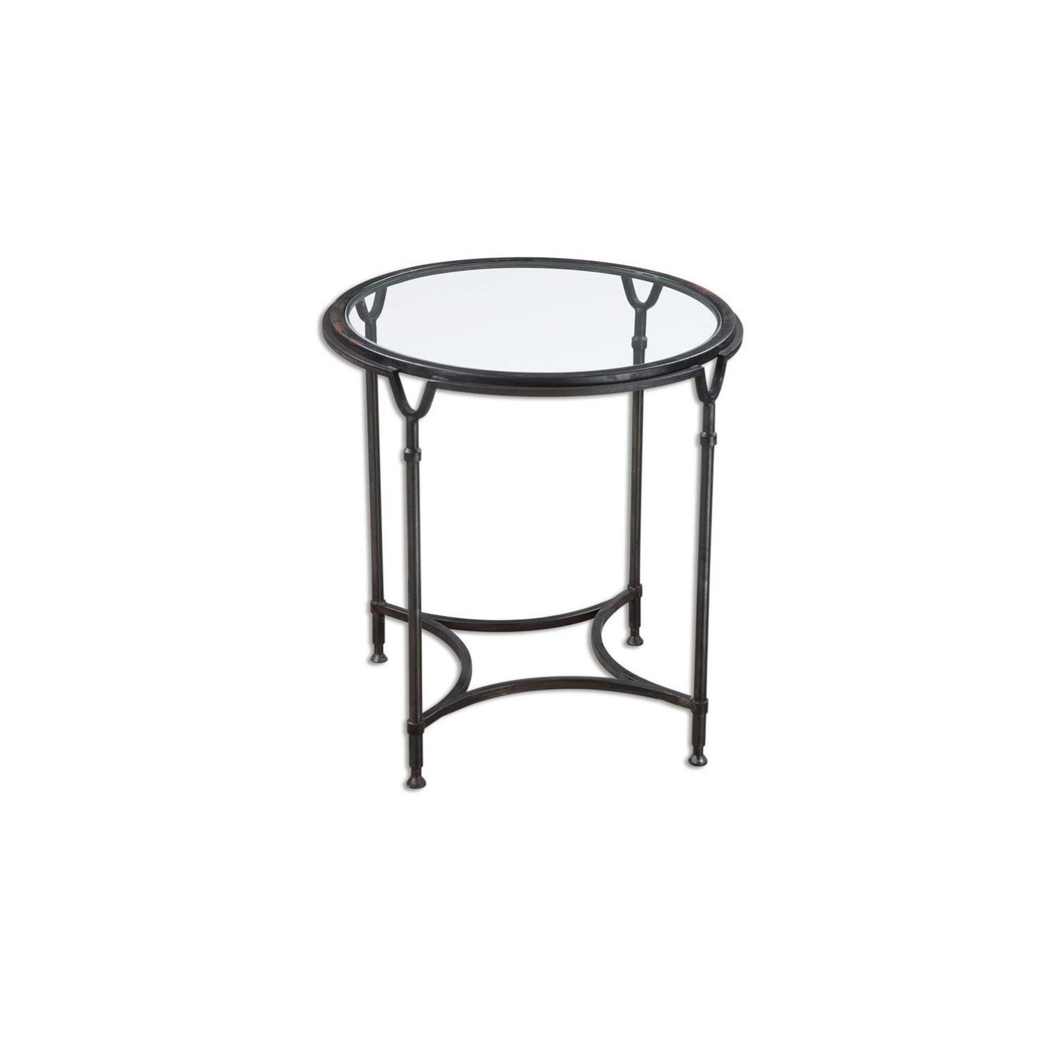 Uttermost Samson Glass Side Table