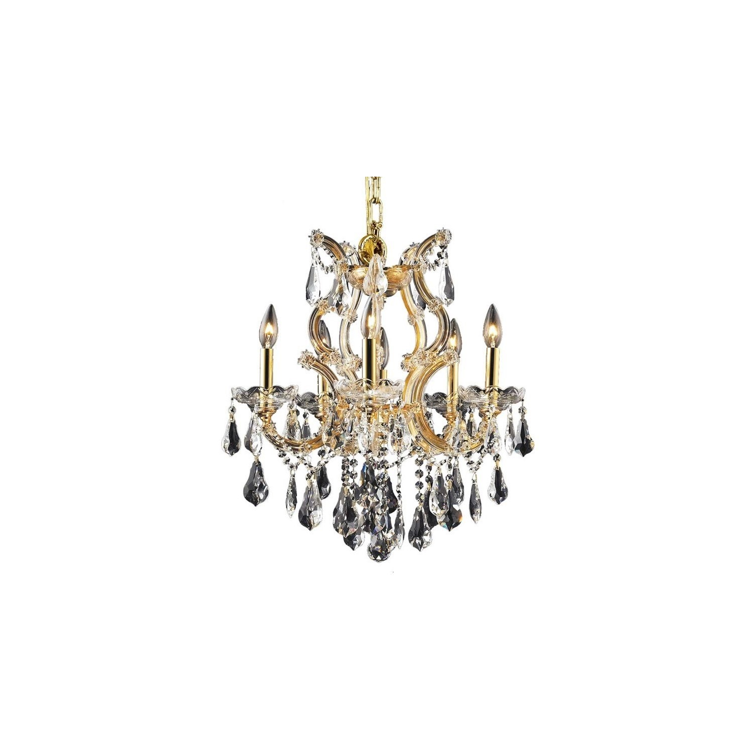 Elegant Lighting Maria Theresa 20" 6 Light Royal Crystal Chandelier