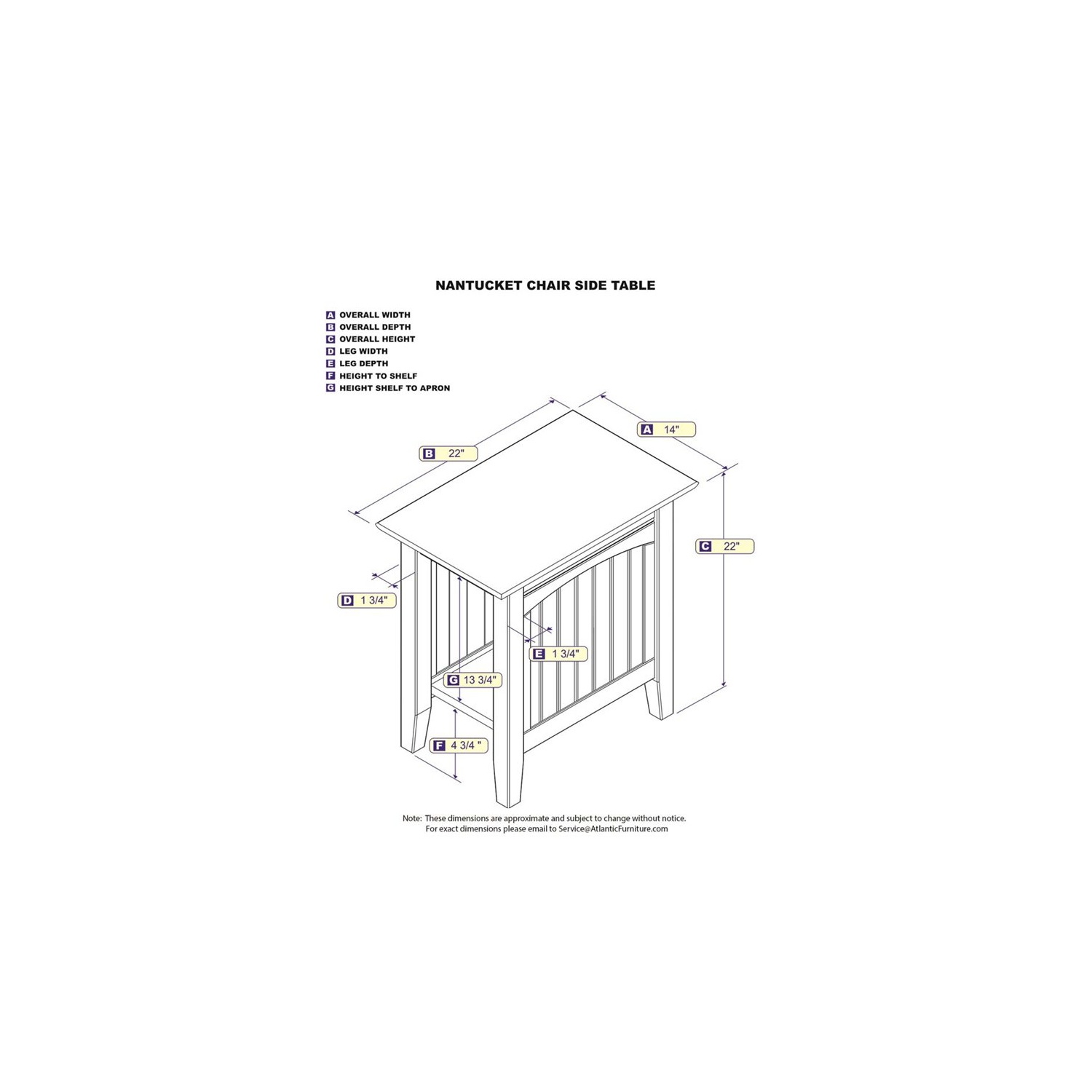AFI – Table d’appoint Nantucket en blanc