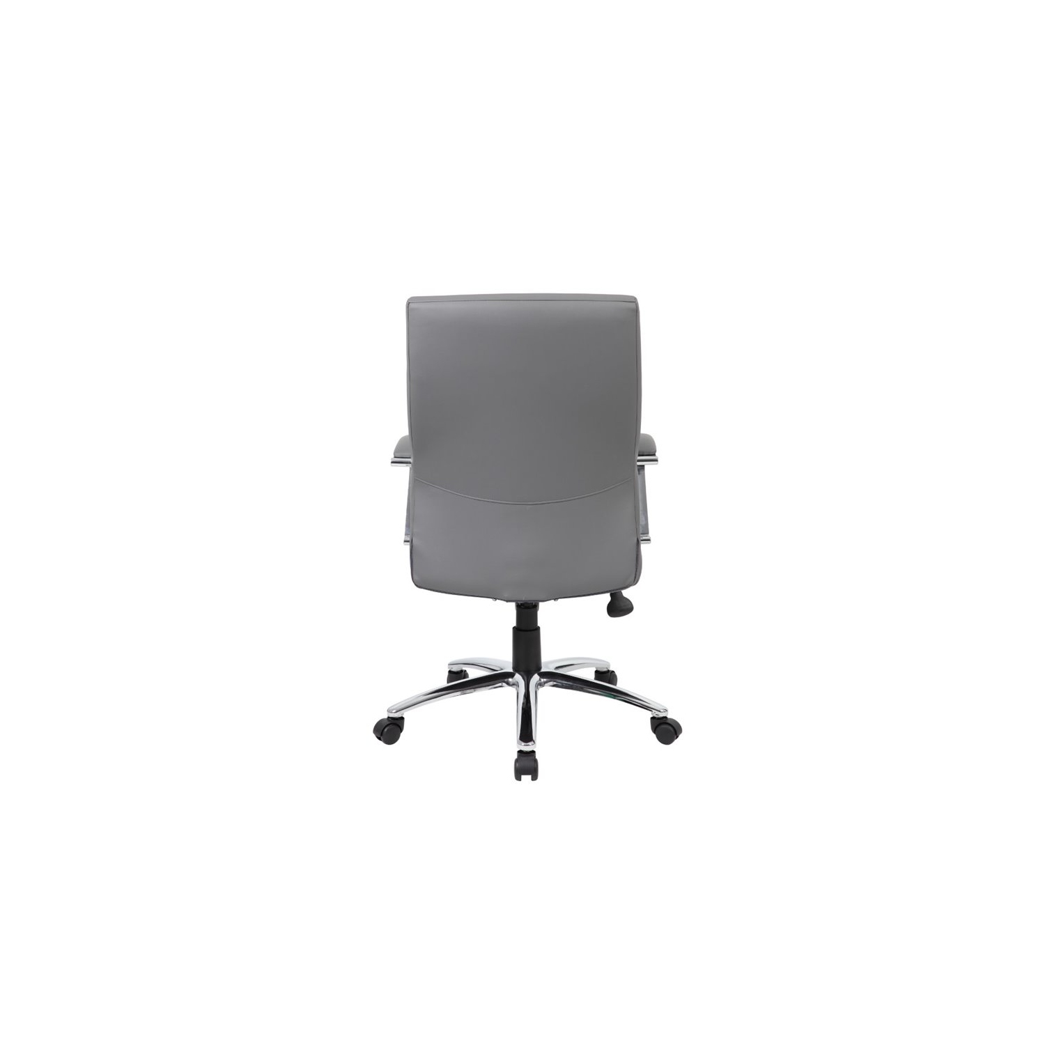 Boss Office LeatherPlus Executive Chair with Arms in Gray