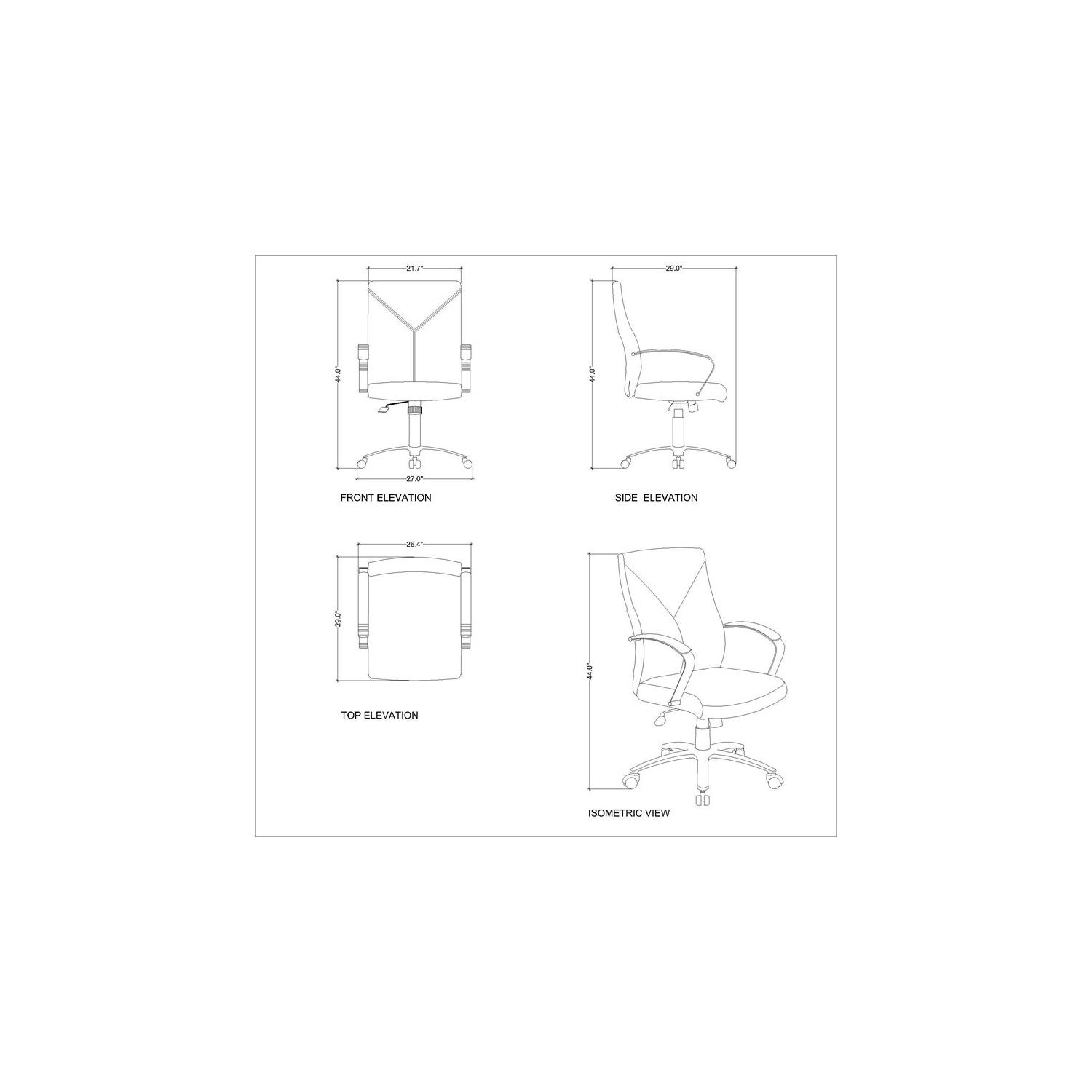 Boss Office LeatherPlus Executive Chair with Arms in Gray