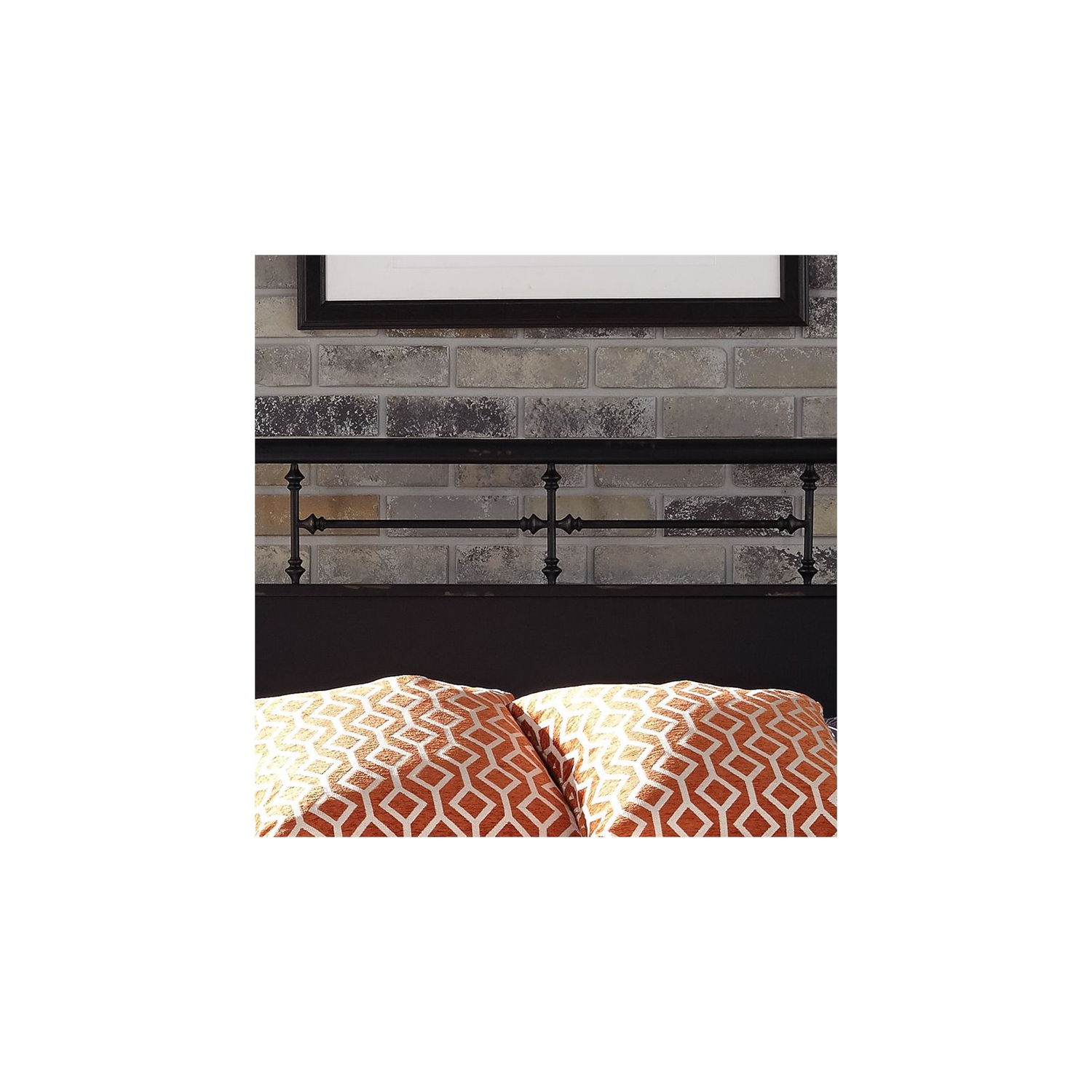 Vintage Series Metal Queen Metal Headboard - Black