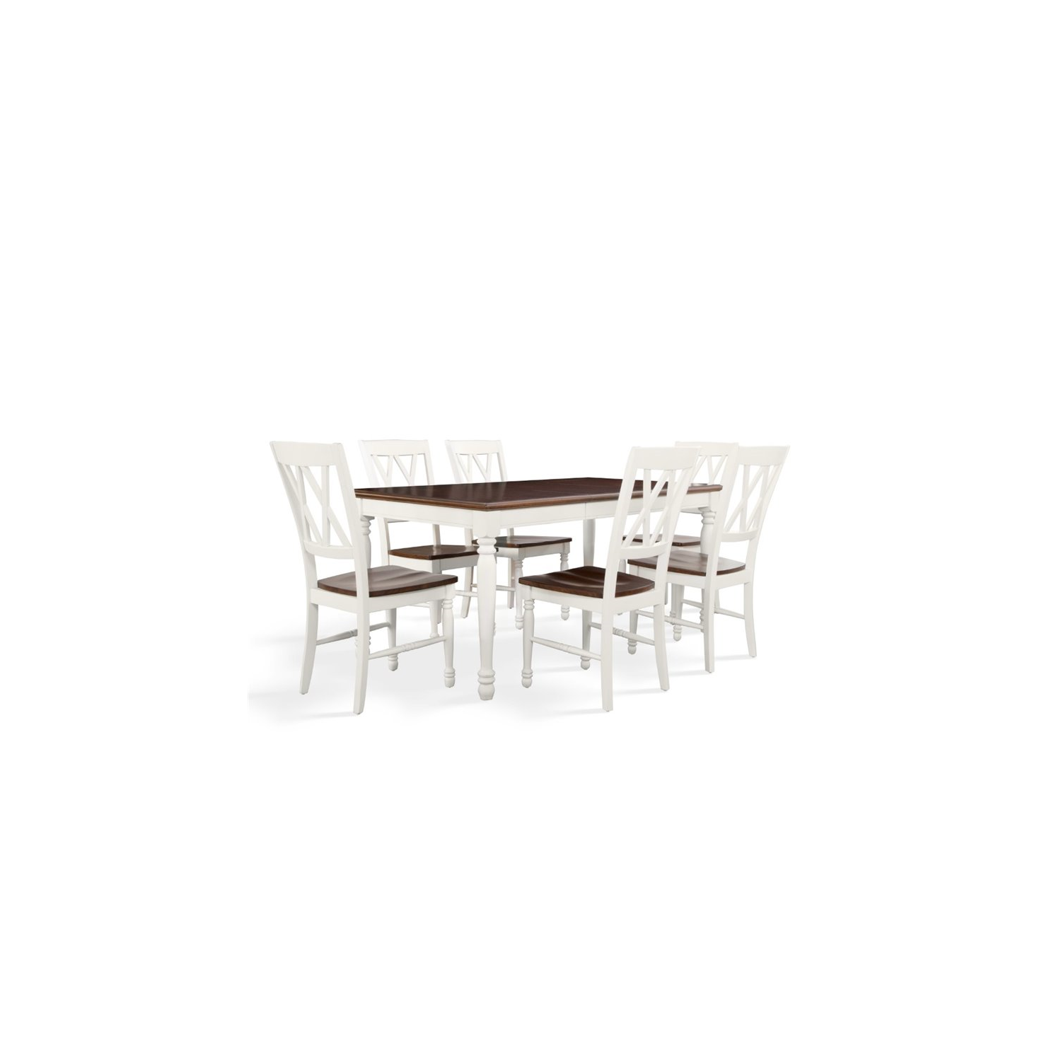 Crosley Shelby 7 Piece Dining Set In White