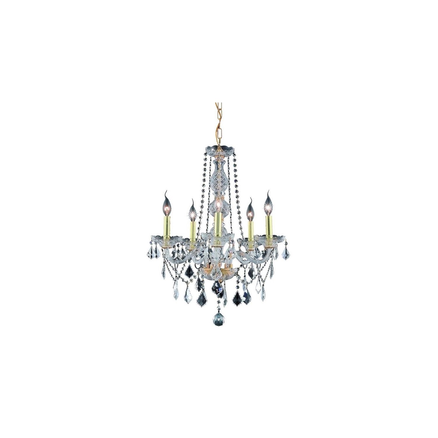 Elegant Lighting Verona 21" 5 Light Royal Crystal Chandelier