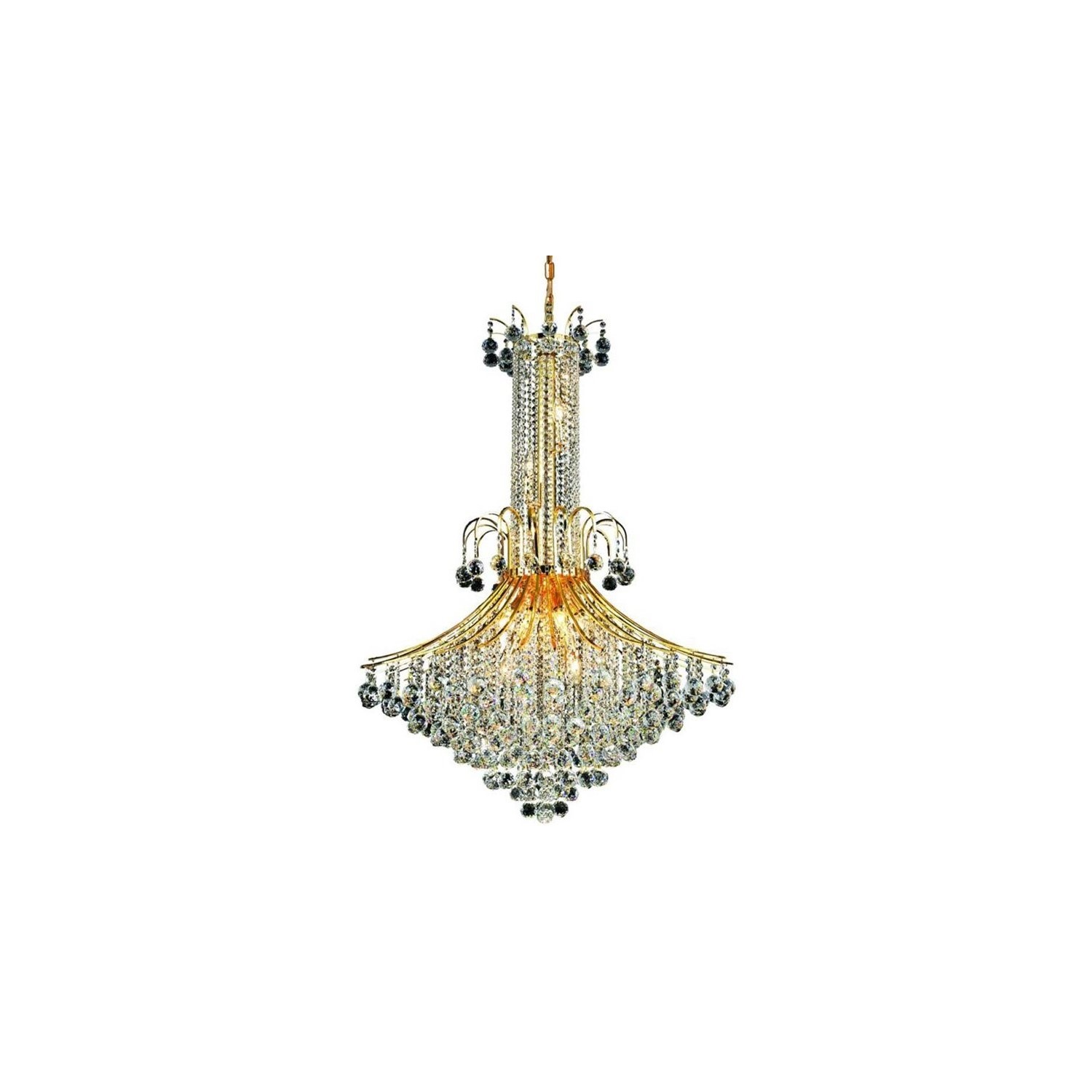 Elegant Lighting Toureg 35" 16 Light Royal Crystal Chandelier