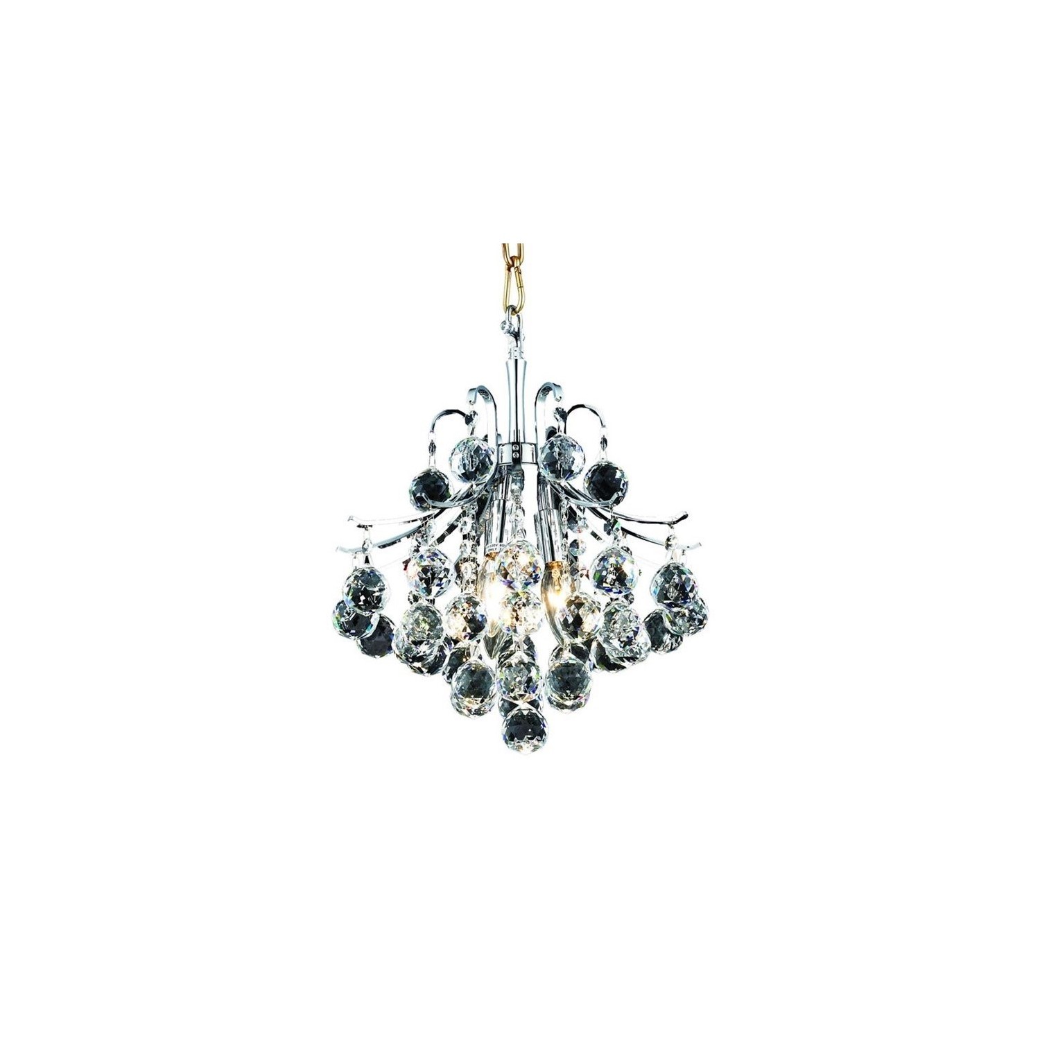 Elegant Lighting Toureg 12" 3 Light Royal Crystal Chandelier
