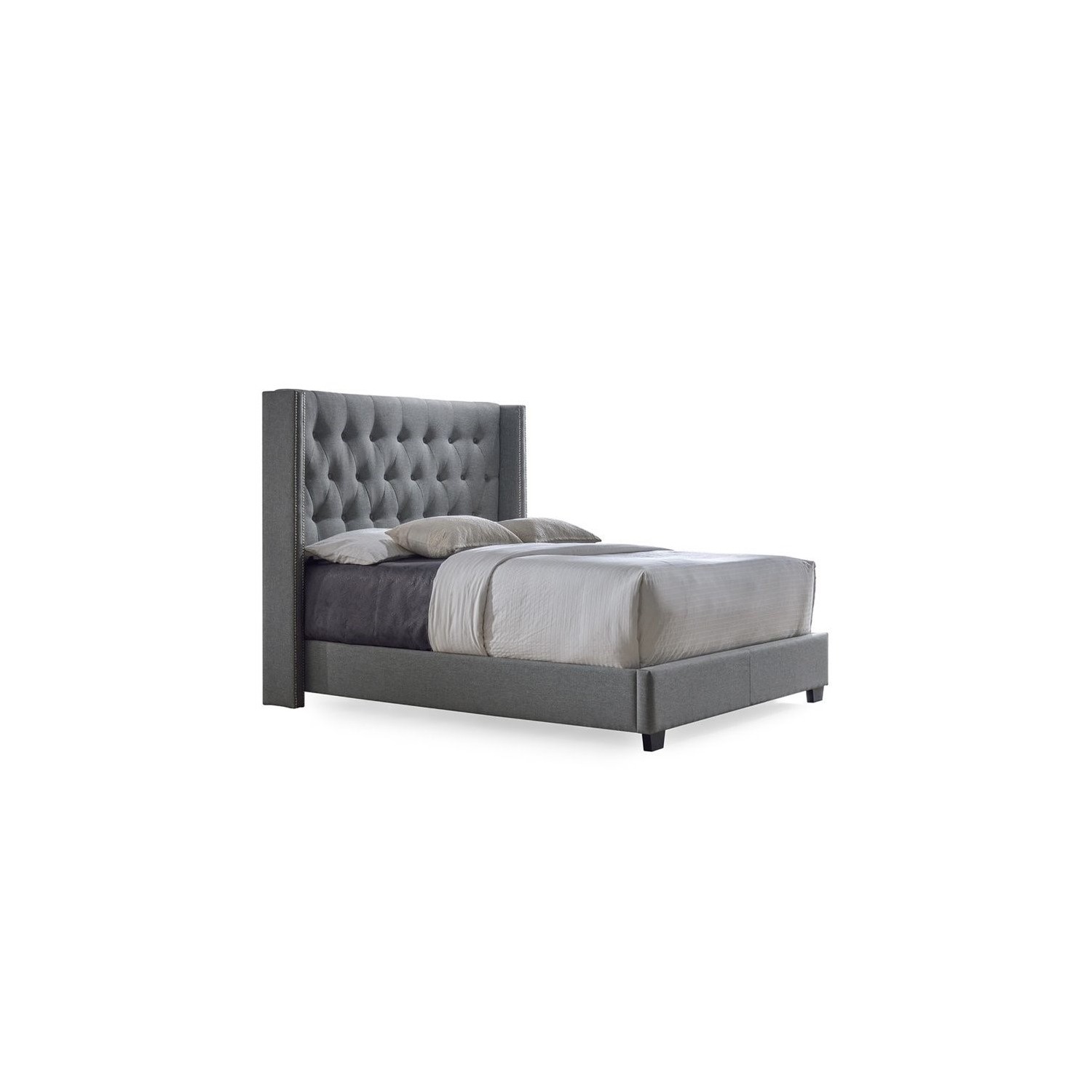 Baxton Studio Katherine Upholstered Modern Platform Bed King