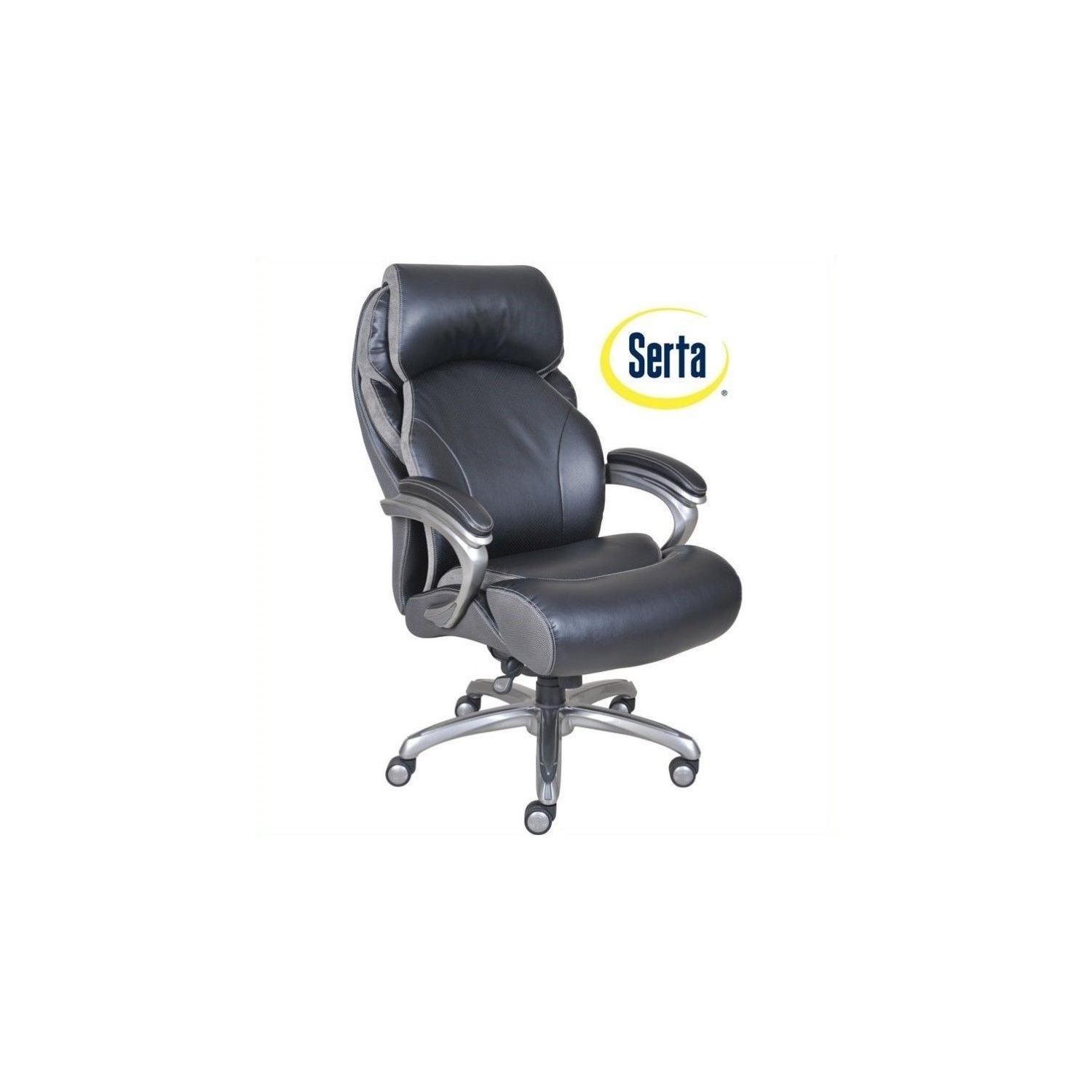 Serta Jackson Big and Tall Executive Office Chair with Smart Layers Black