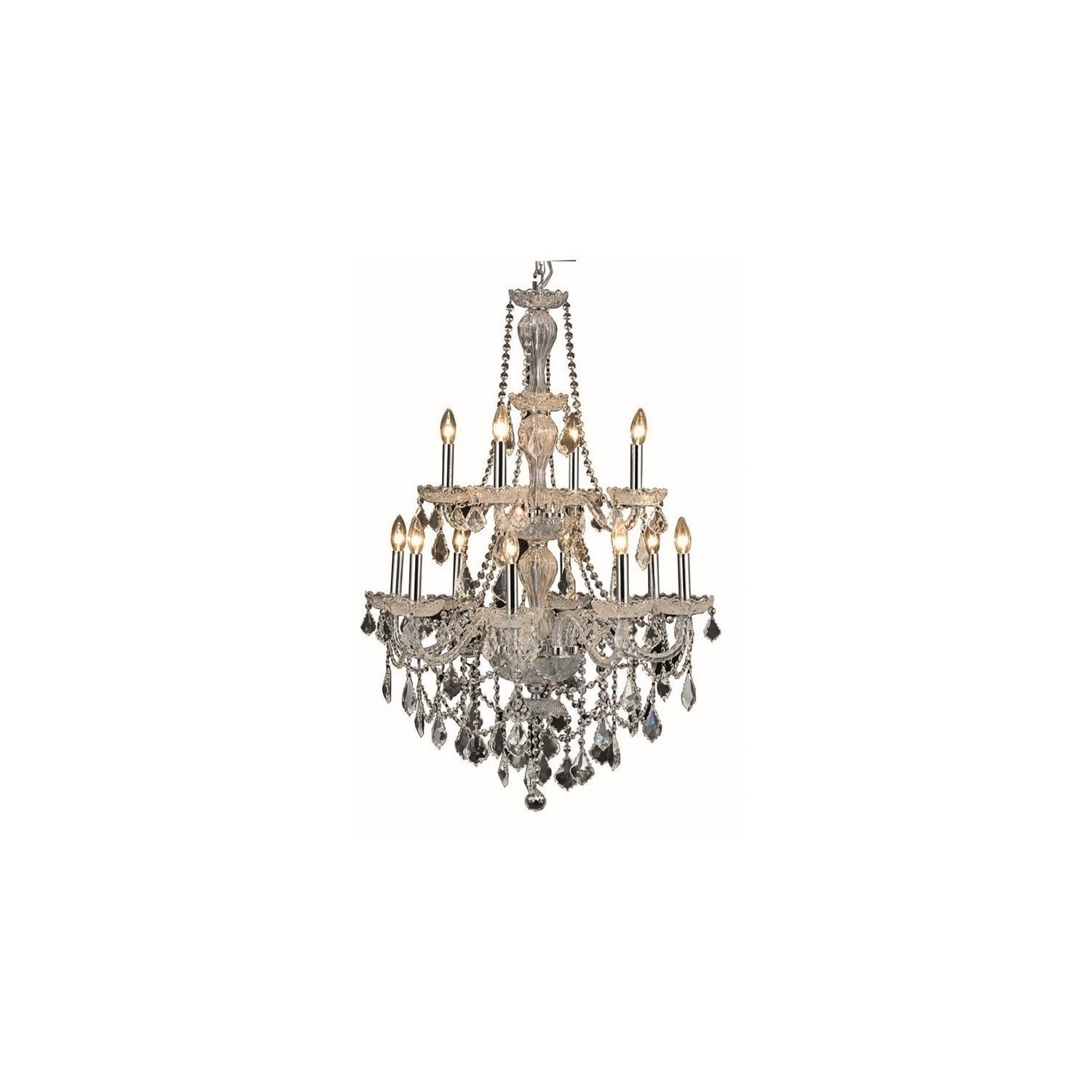 Elegant Lighting Giselle 28" 12 Light Royal Crystal Chandelier