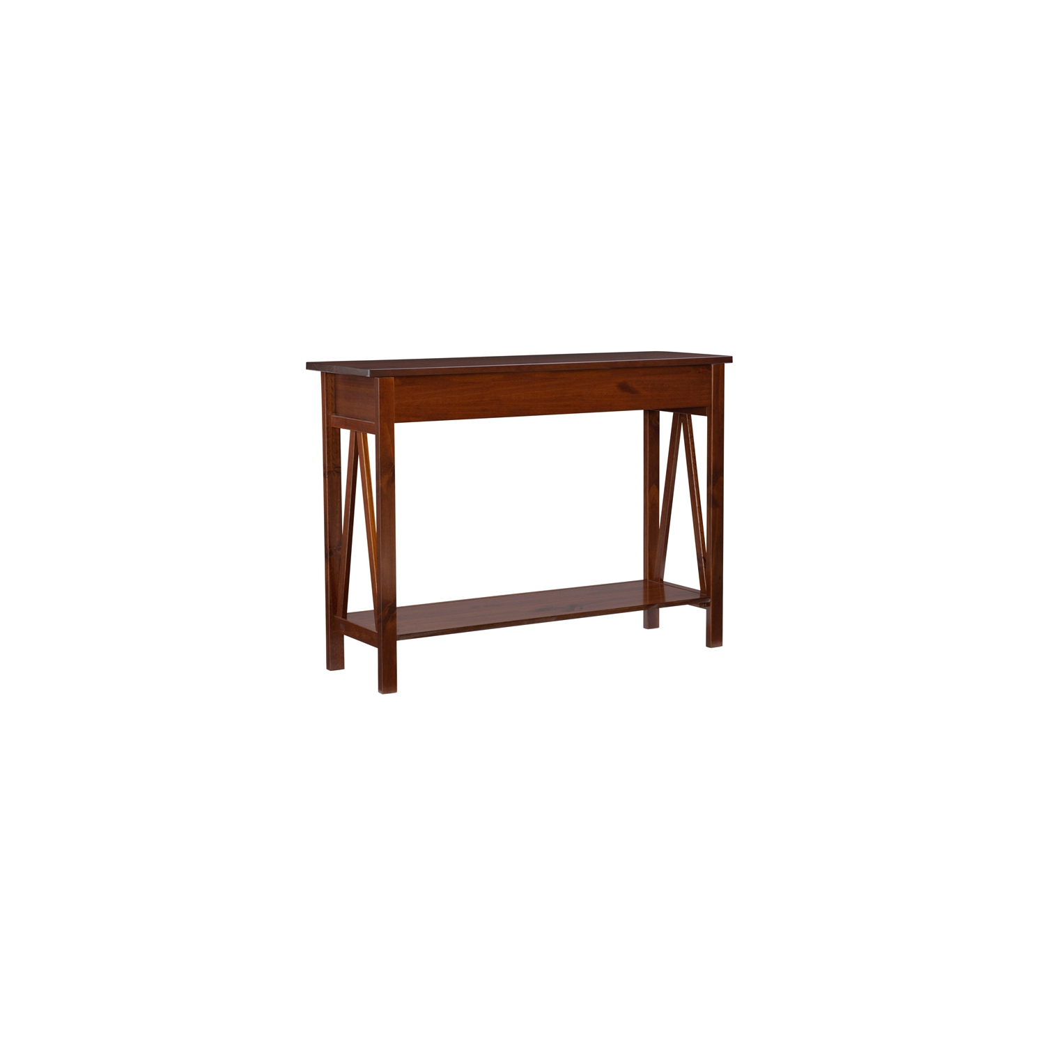Table en bois Titian de Linon avec un tiroir, brun
