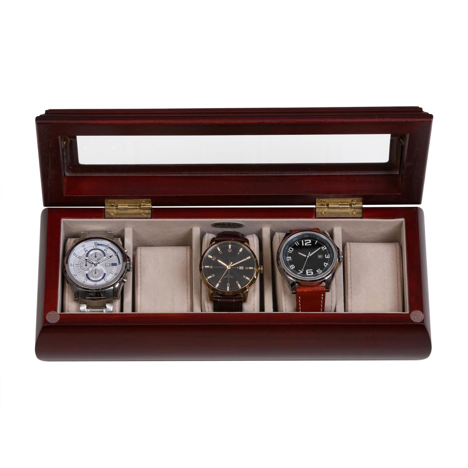 Mele Emery Watch Box in Cherry