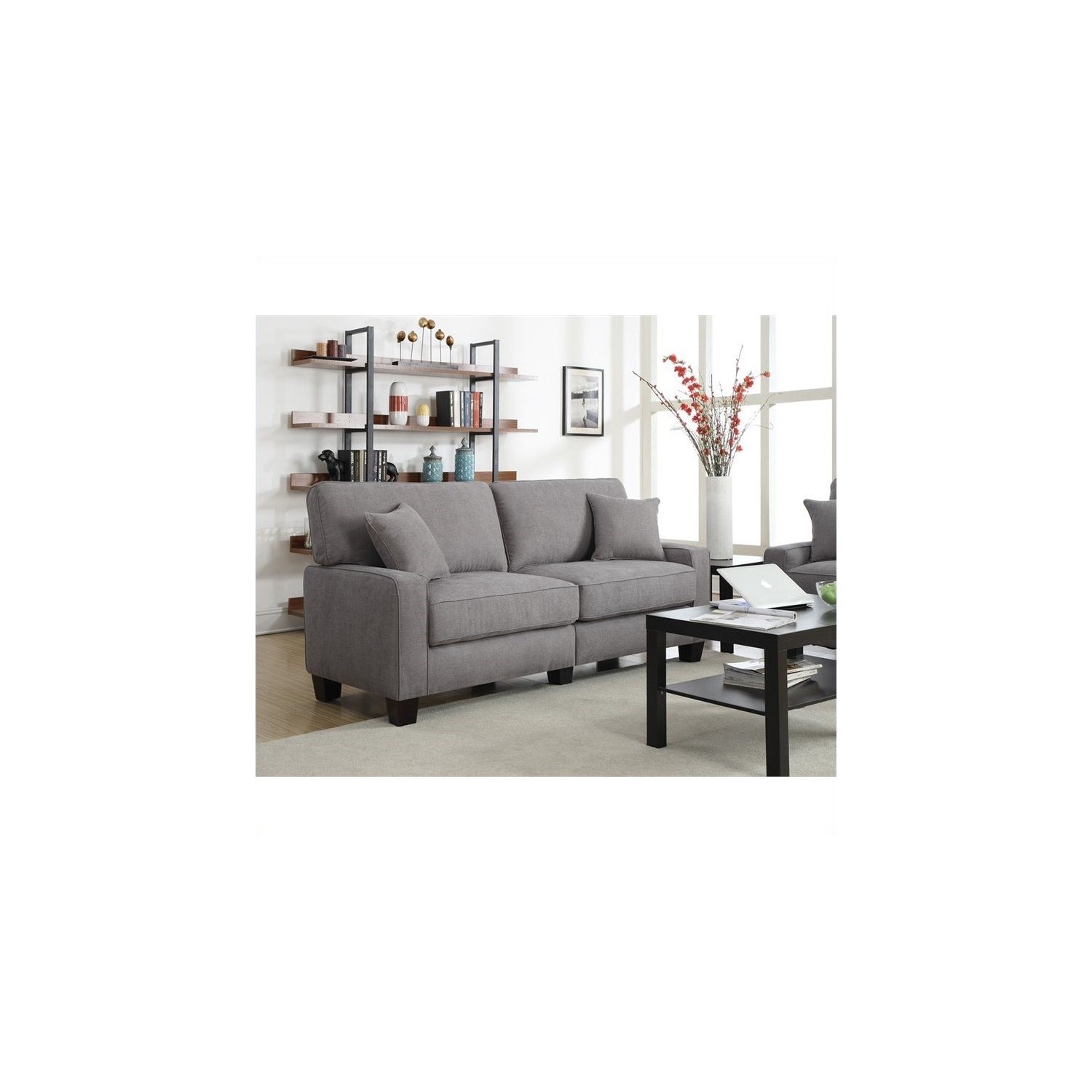 Serta At Home Symmetrical Loveseat Sofas - Gray