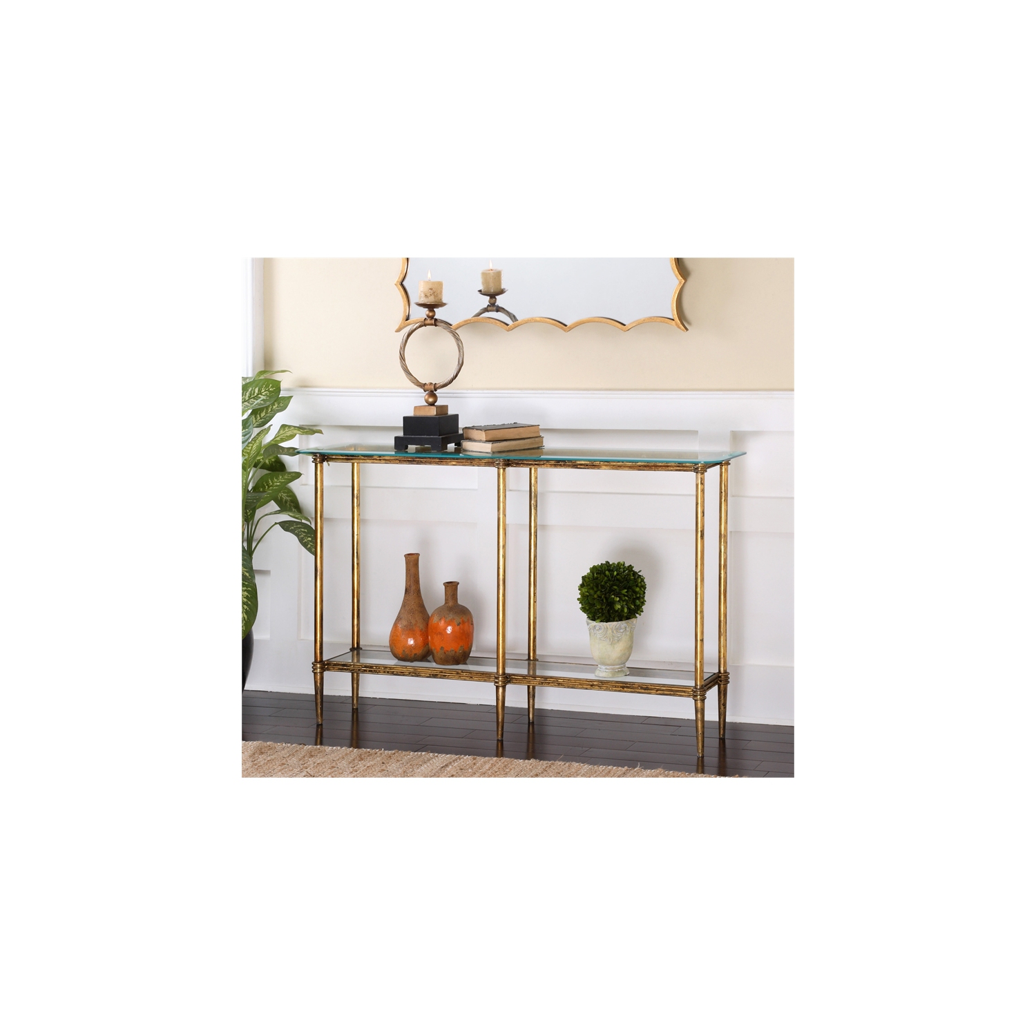Uttermost Elenio Glass Console Table