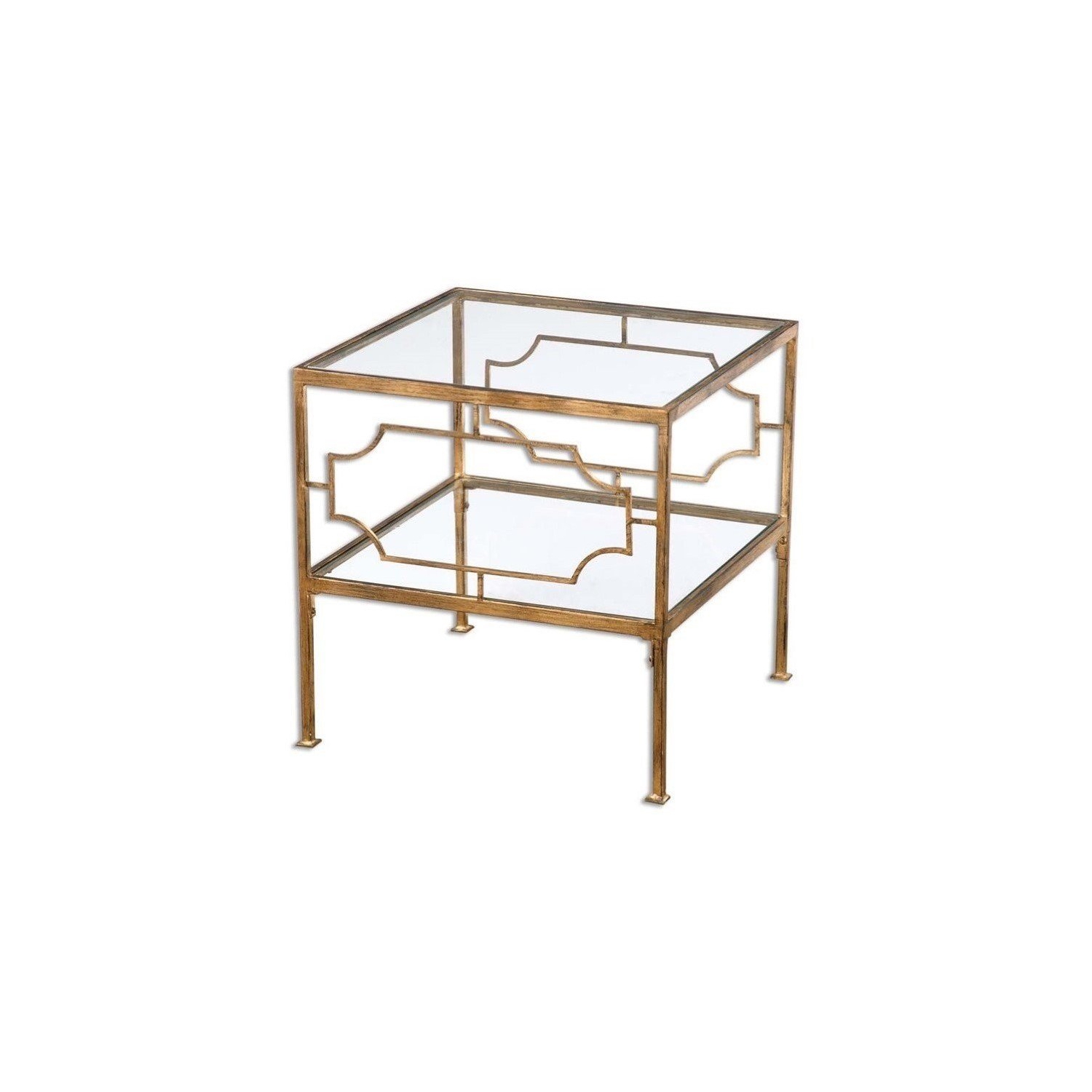 Uttermost Genell Gold Cube Table