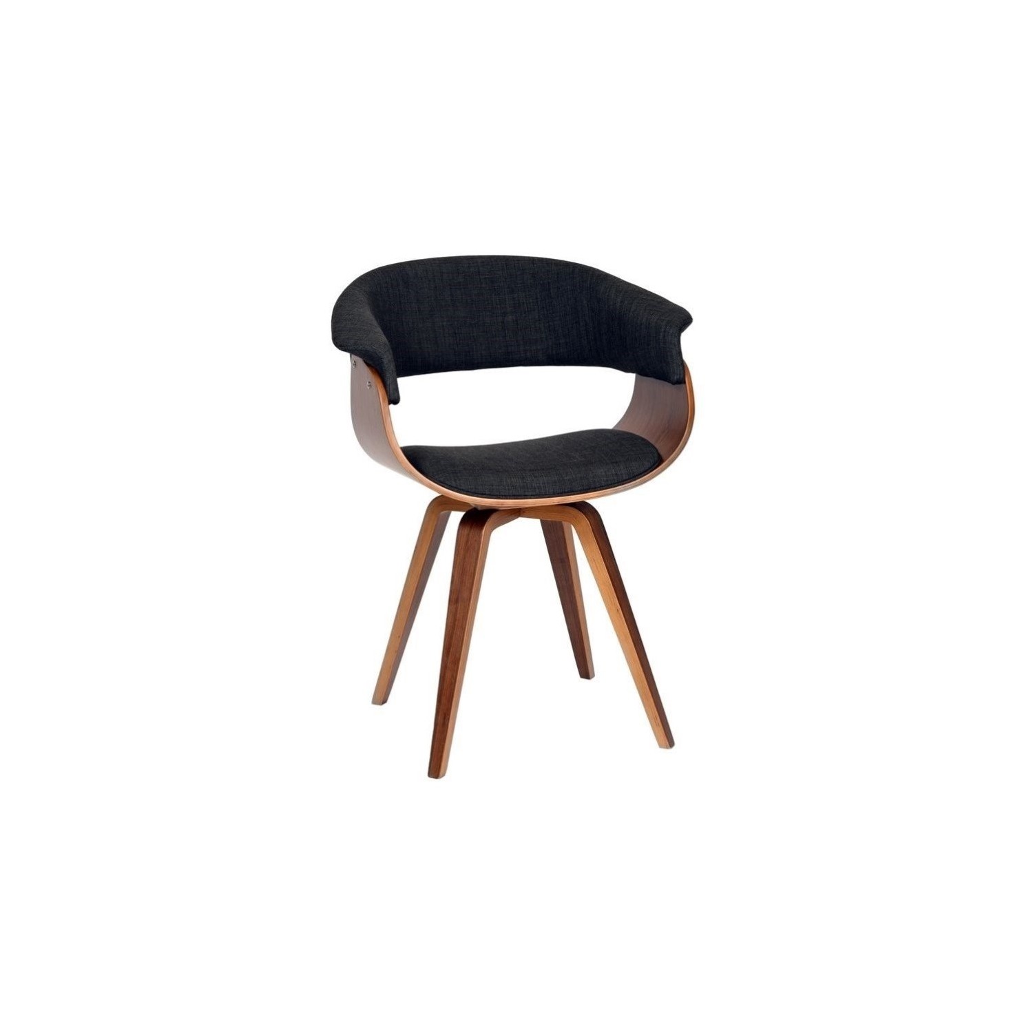 Armen Living Summer Fabric Accent Chair in Charcoal