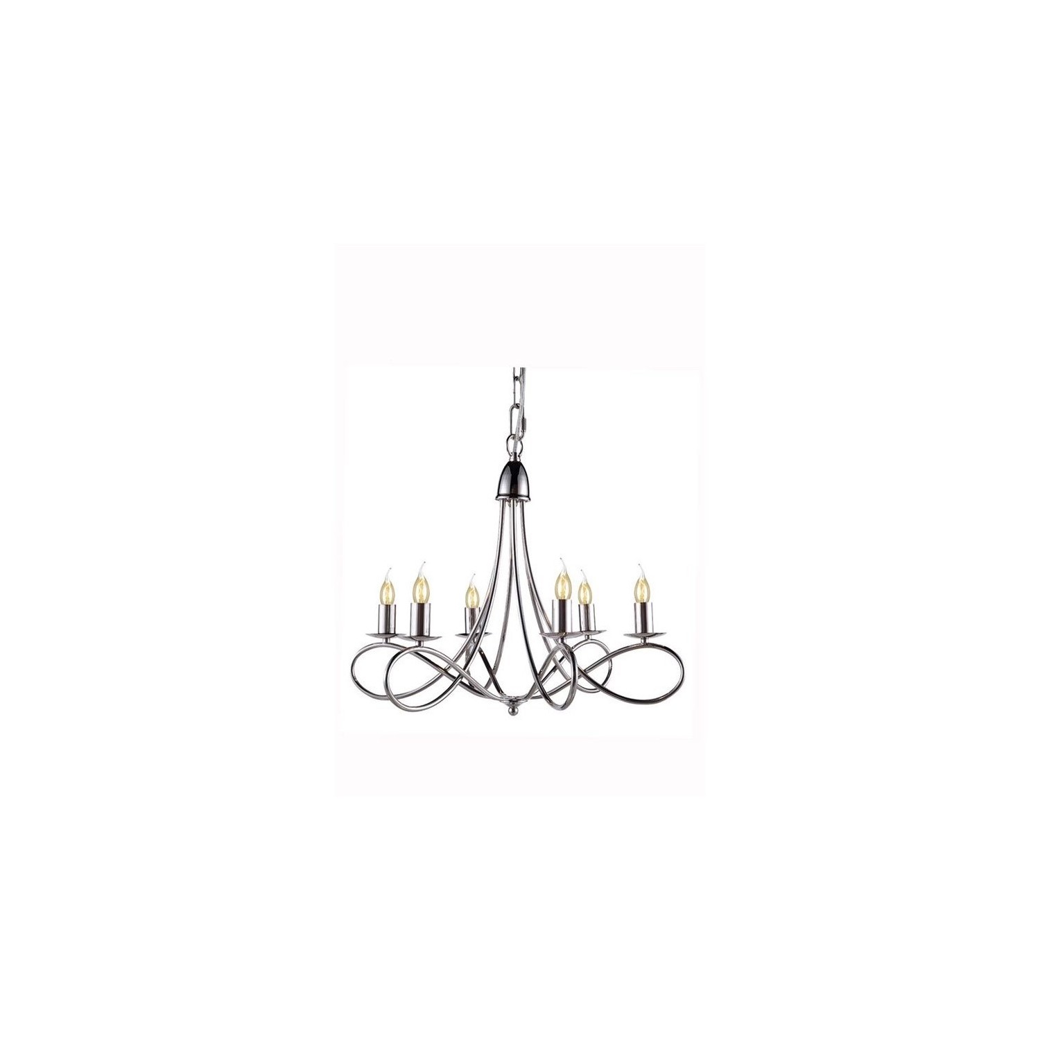 Elegant Lighting Lyndon 24" 6 Light Chandelier