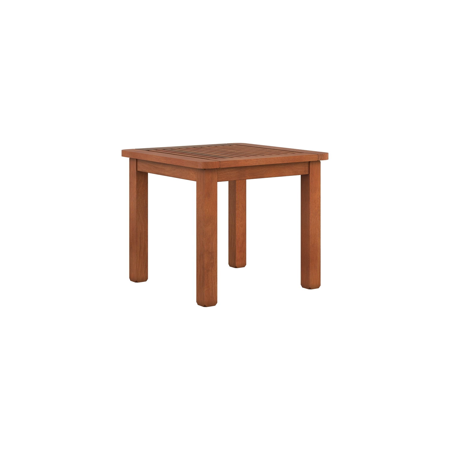 CorLiving Miramar Natural Wood Outdoor Chair and Side Table 3pc Set