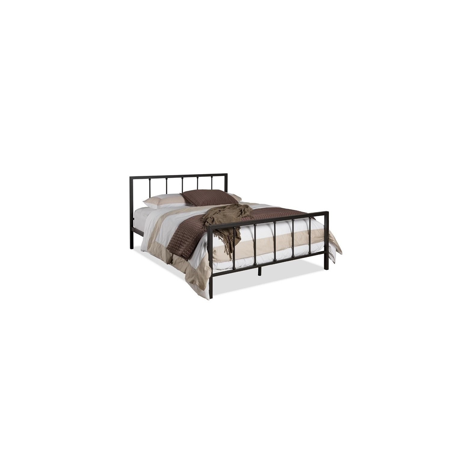 Baxton Studio Amy Metal Spindle Traditional Platform Bed Queen