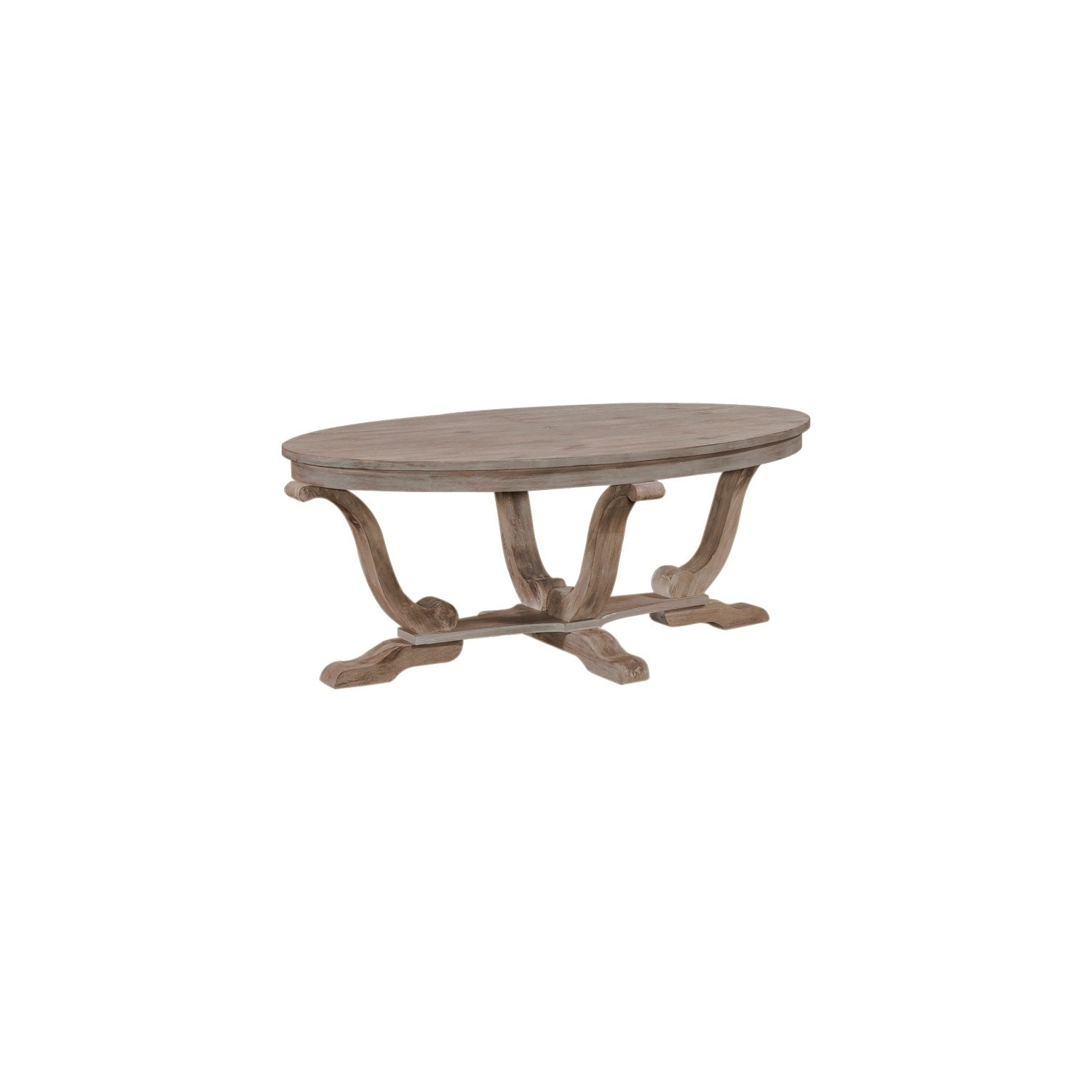 Liberty Furniture Greystone Mill Light Gray Wood Oval Cocktail Table