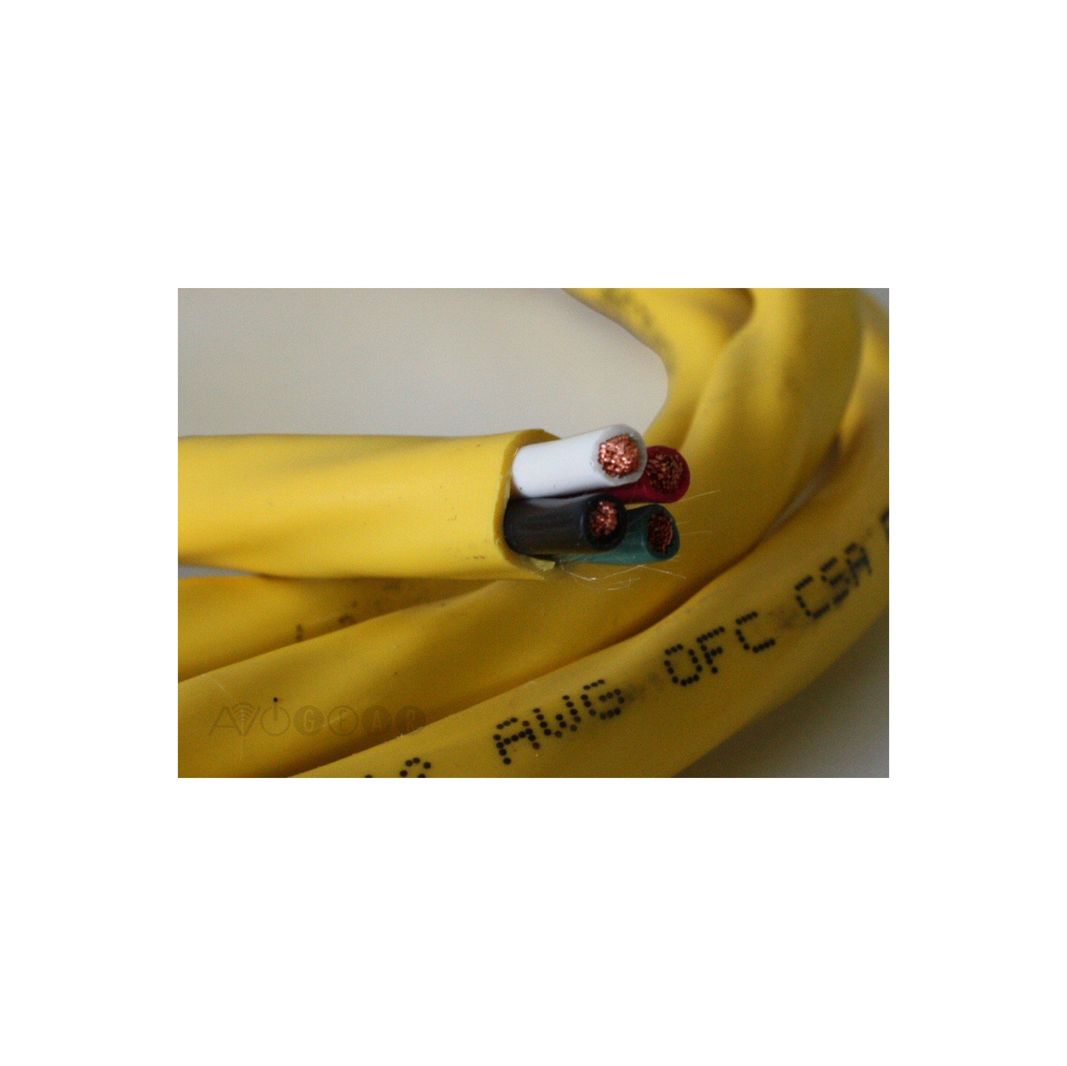 Fil de haut-parleur encastrable FT4 jaune 4 AWG de ThruSound pour haut-parleur