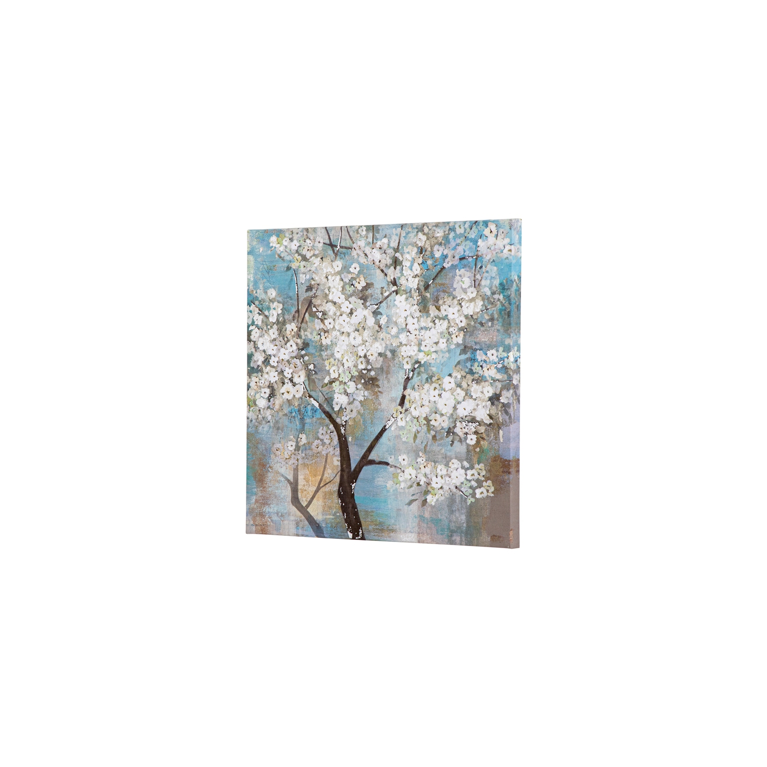Yosemite Home Decor 'Tree In Bloom' Fabric Canvas in Multi-Color
