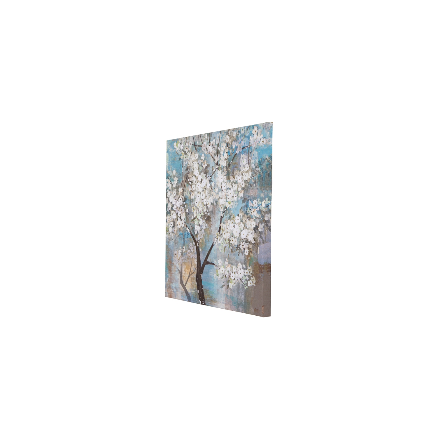 Yosemite Home Decor 'Tree In Bloom' Fabric Canvas in Multi-Color