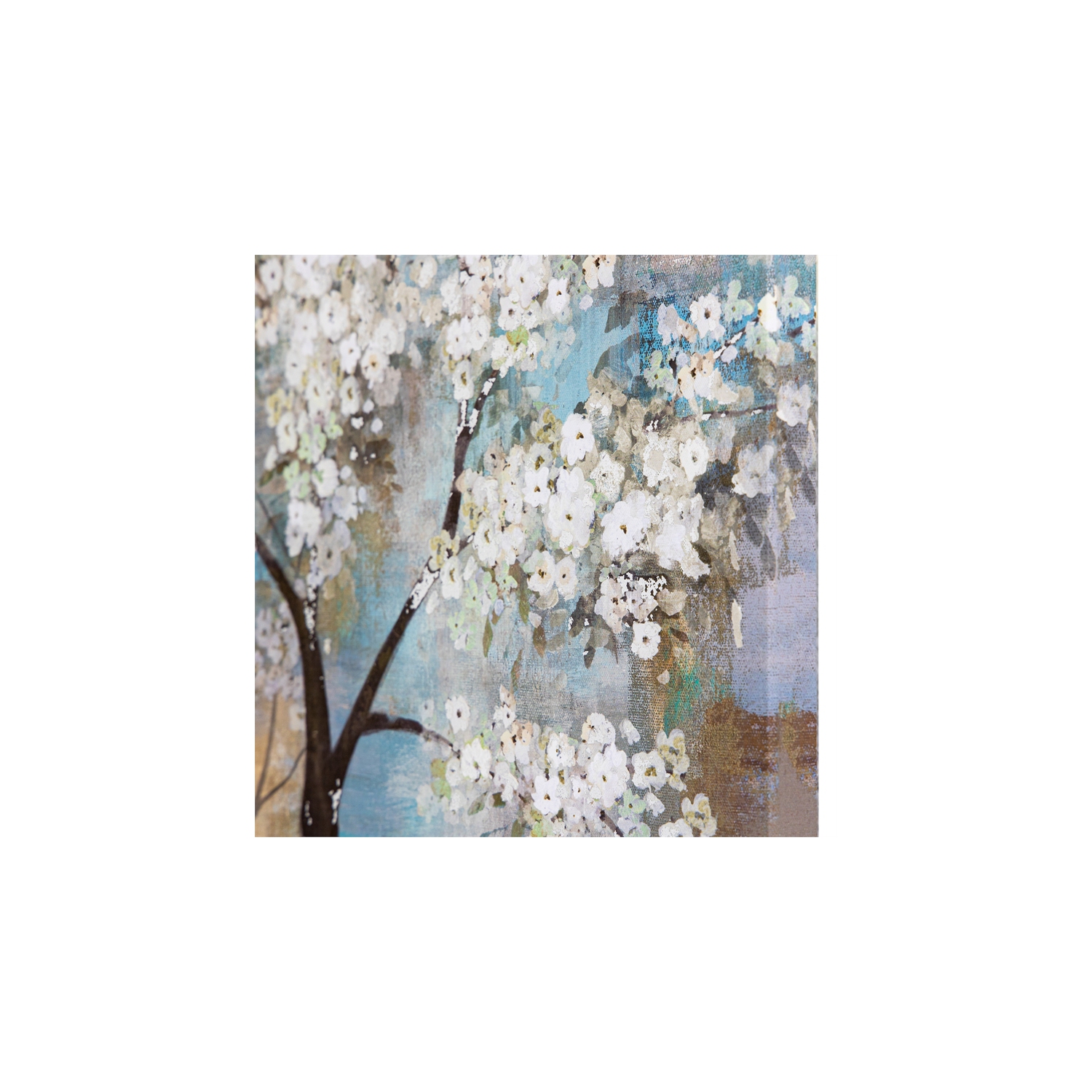 Yosemite Home Decor 'Tree In Bloom' Fabric Canvas in Multi-Color