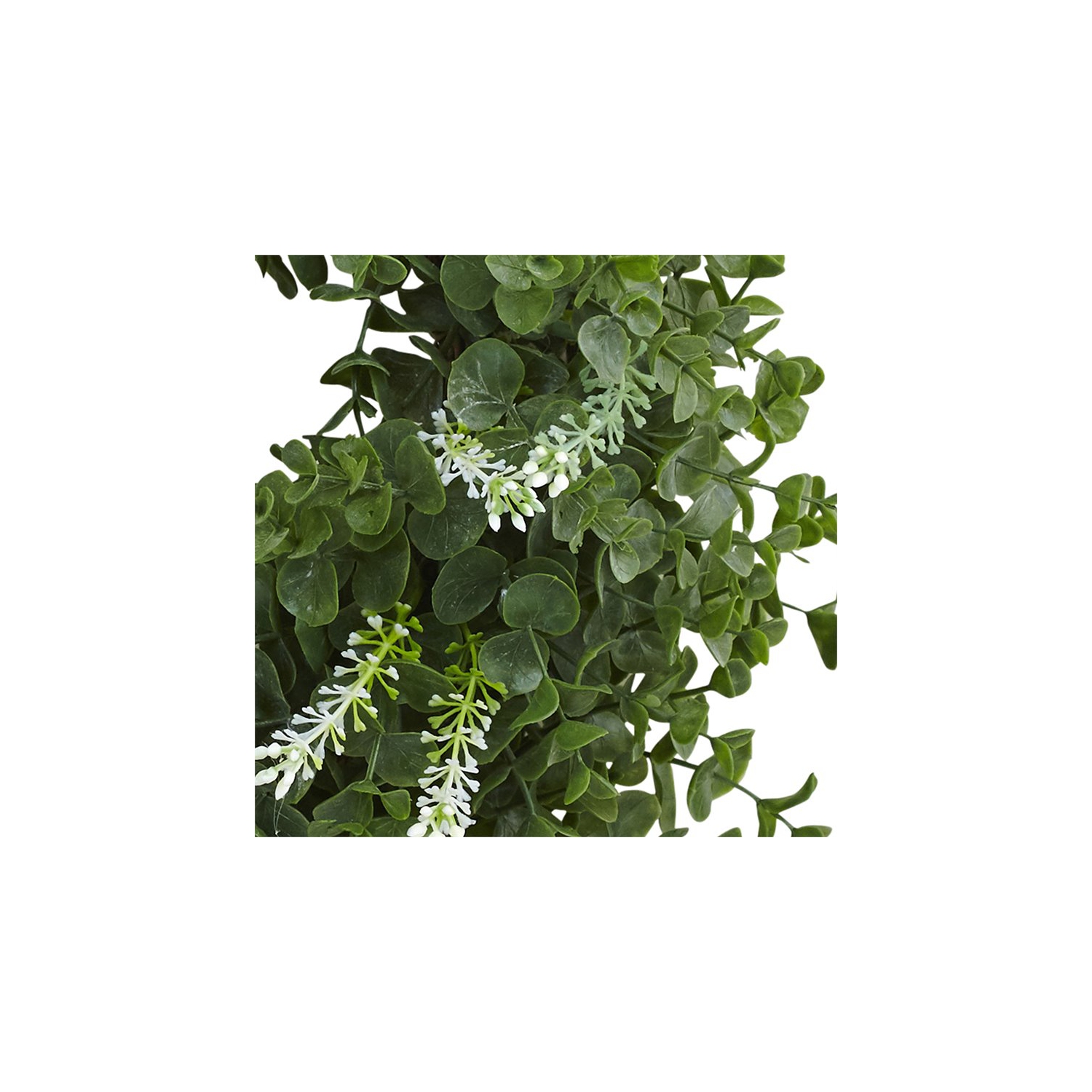 Nearly Natural 18" Eucalyptus Double Ring Wreath with Twig Base in Green