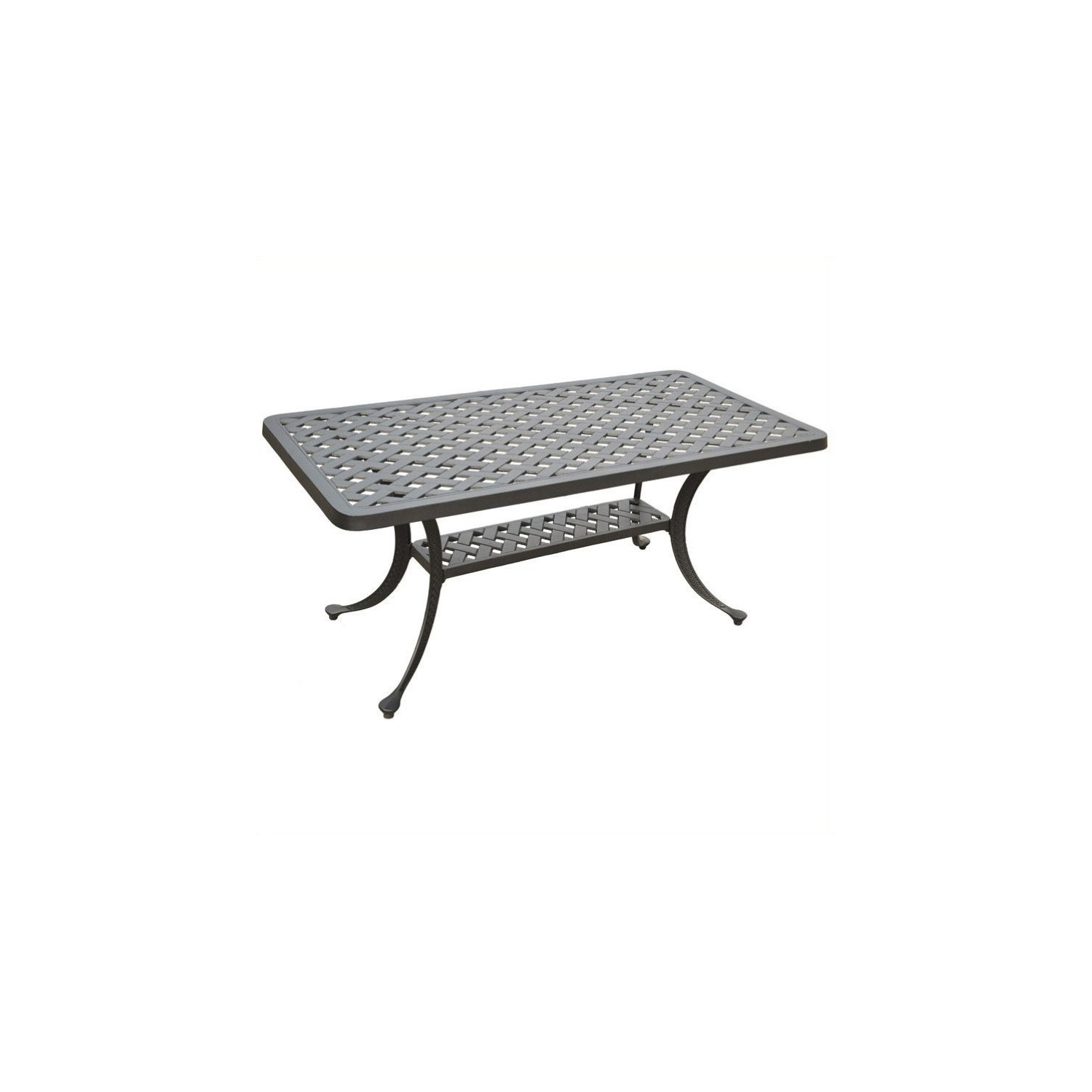 Crosley Furniture Sedona Rectangular Cocktail Table in Charcoal Black