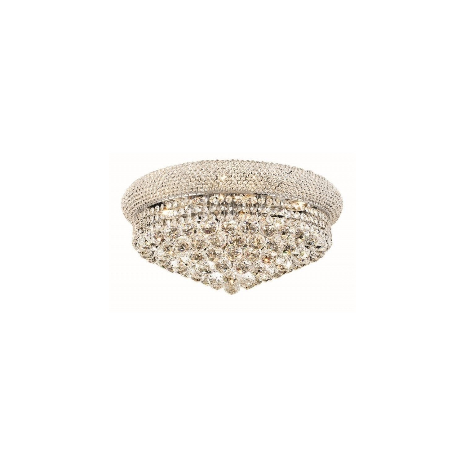 Elegant Lighting Primo 20" 10 Light Royal Crystal Flush Mount