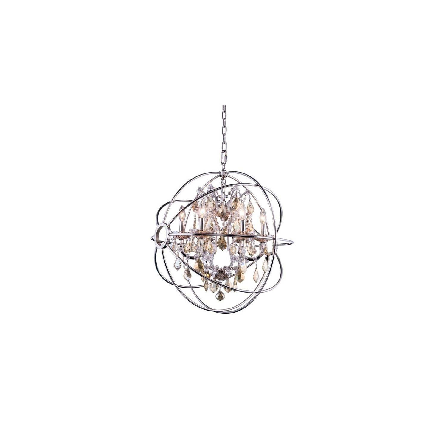 Elegant Lighting Geneva 25" 6 Light Royal Crystal Pendant Lamp