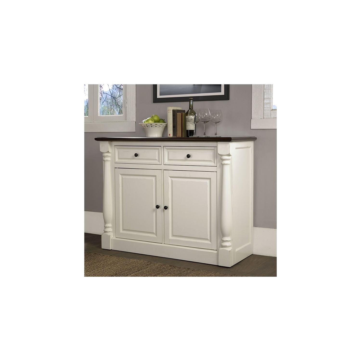 Crosley Shelby 2 Drawer Buffet in White