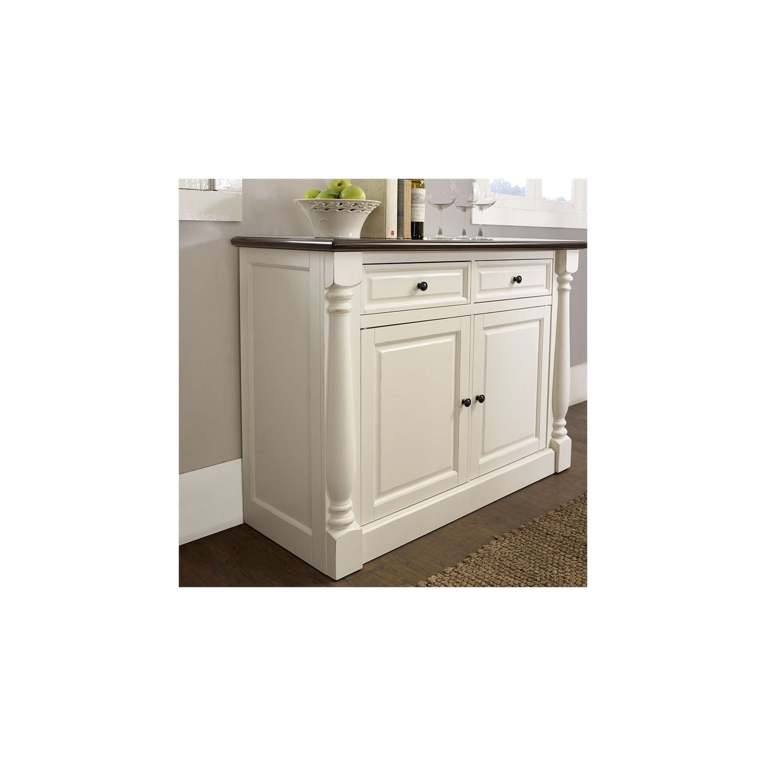 Crosley Shelby 2 Drawer Buffet in White