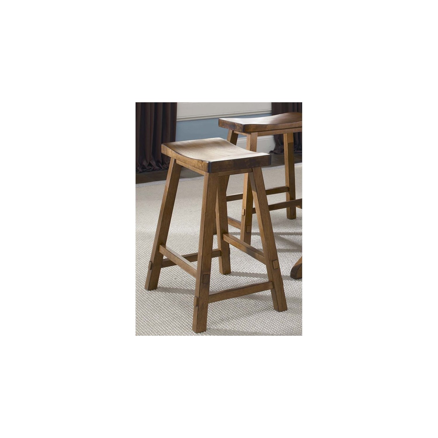 Liberty Furniture Traditional Bar Stool Chair - Set of 1 - Black