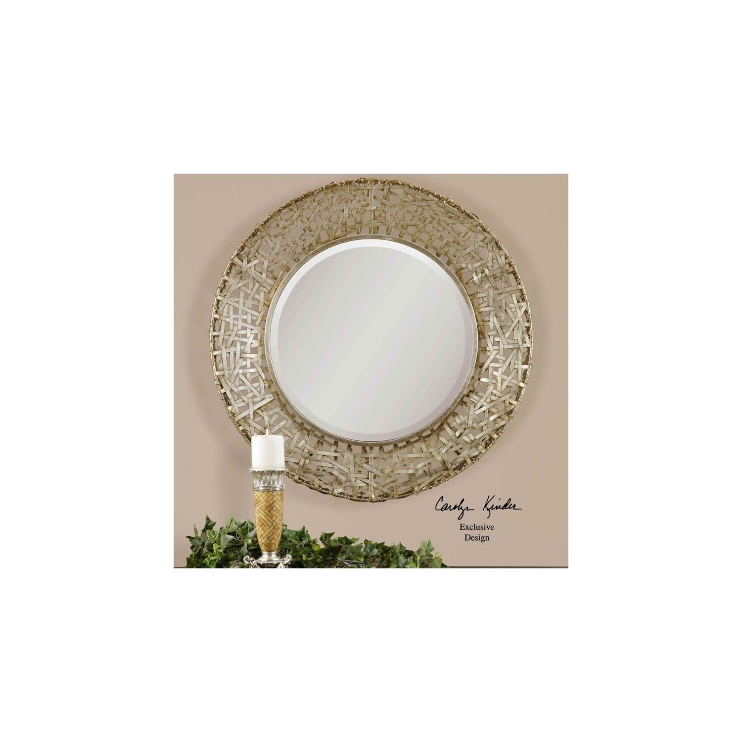 Uttermost Alita Champagne Woven Metal Mirror